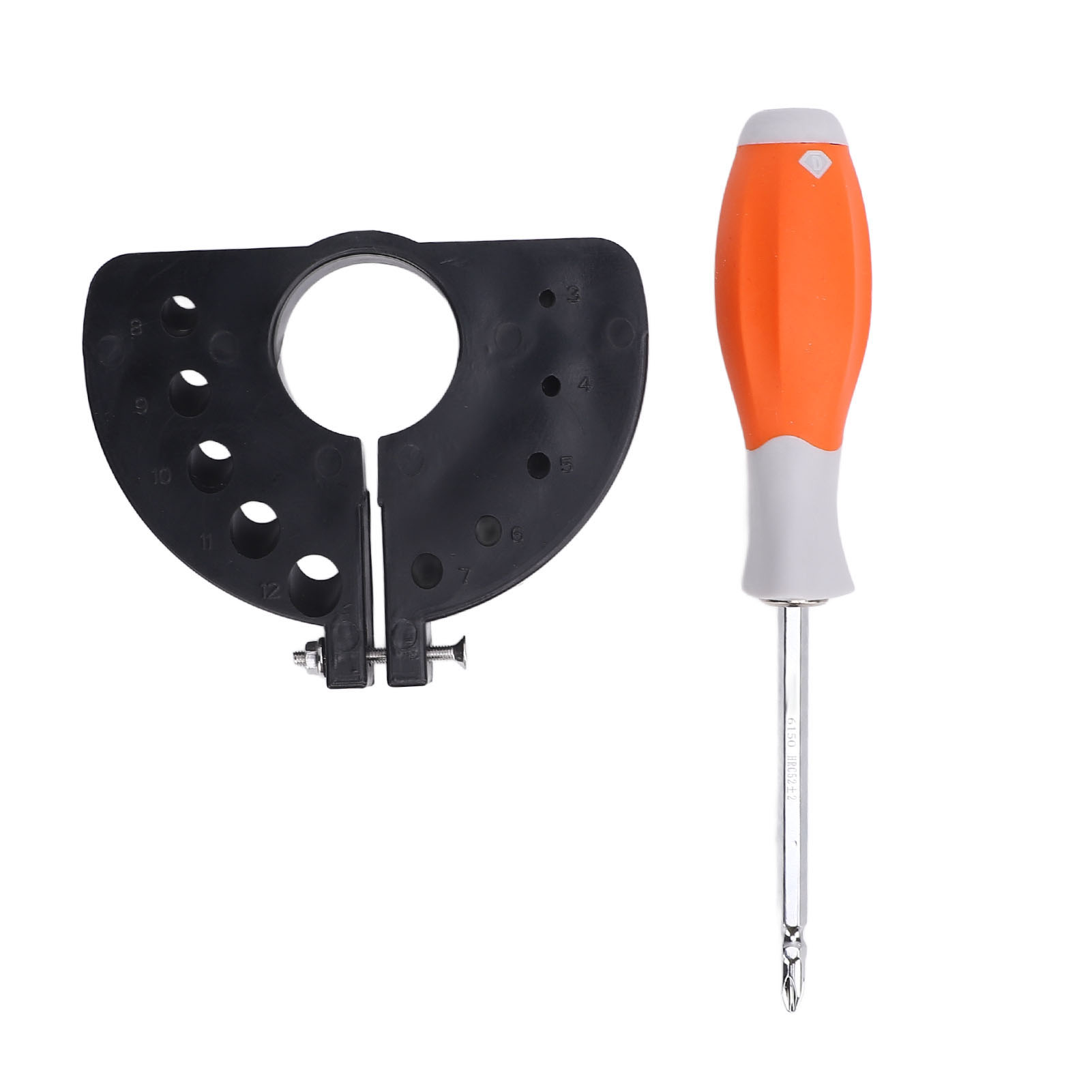 Tragbarer Mehrdurchmesser-bohrerschärfer Aus Abs, Kompatibel Mit Winkelschleifern. Durchmesser: 3, 4, 5, 6, 7, 8, 9, 10, 11 Und 12 Zoll. Schärfzubehör Mit Schraubendreher. Schwarz.