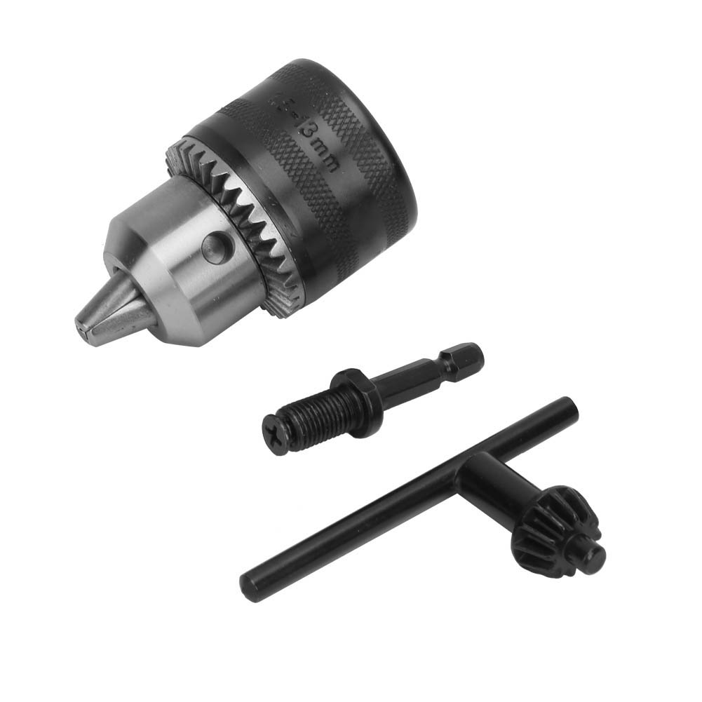 Werkzeugset Inklusive Eines Leichten 1,5 Bis 13 Mm Bohrfutters, 3/8-24unf Gewinde Und Einer 1/4" Bis 3/8" Sechskant-gewindeverlängerung.