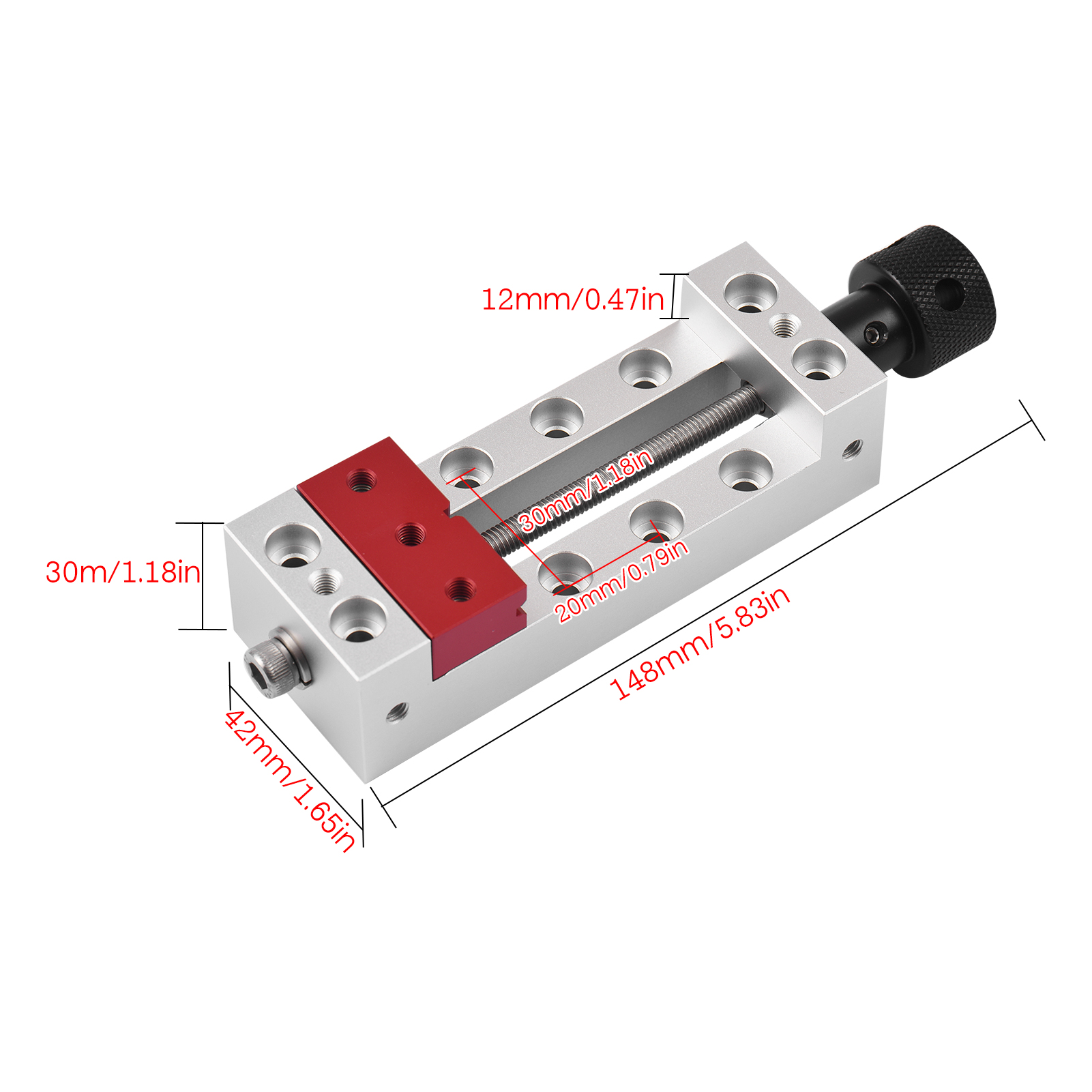 Mini-bohrmaschinen-schraubstock, 6,5 Cm (2,56 Zoll) Backen, Flacher Werkbank-schraubstock Für Gravier- Und Schnitzmaschinen, Tischbohrmaschinen, Uhrenreparatur