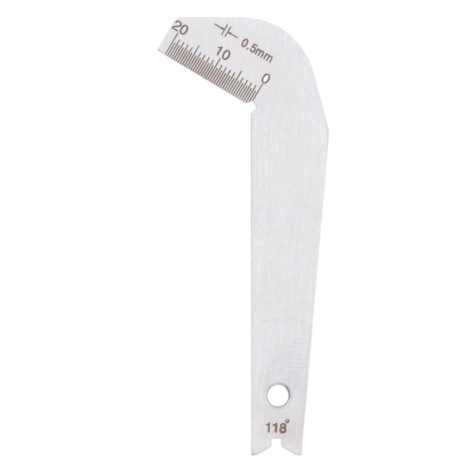 Schärflehre Für Edelstahlbohrer, 0,5 Mm Genauigkeit, 118° Winkel