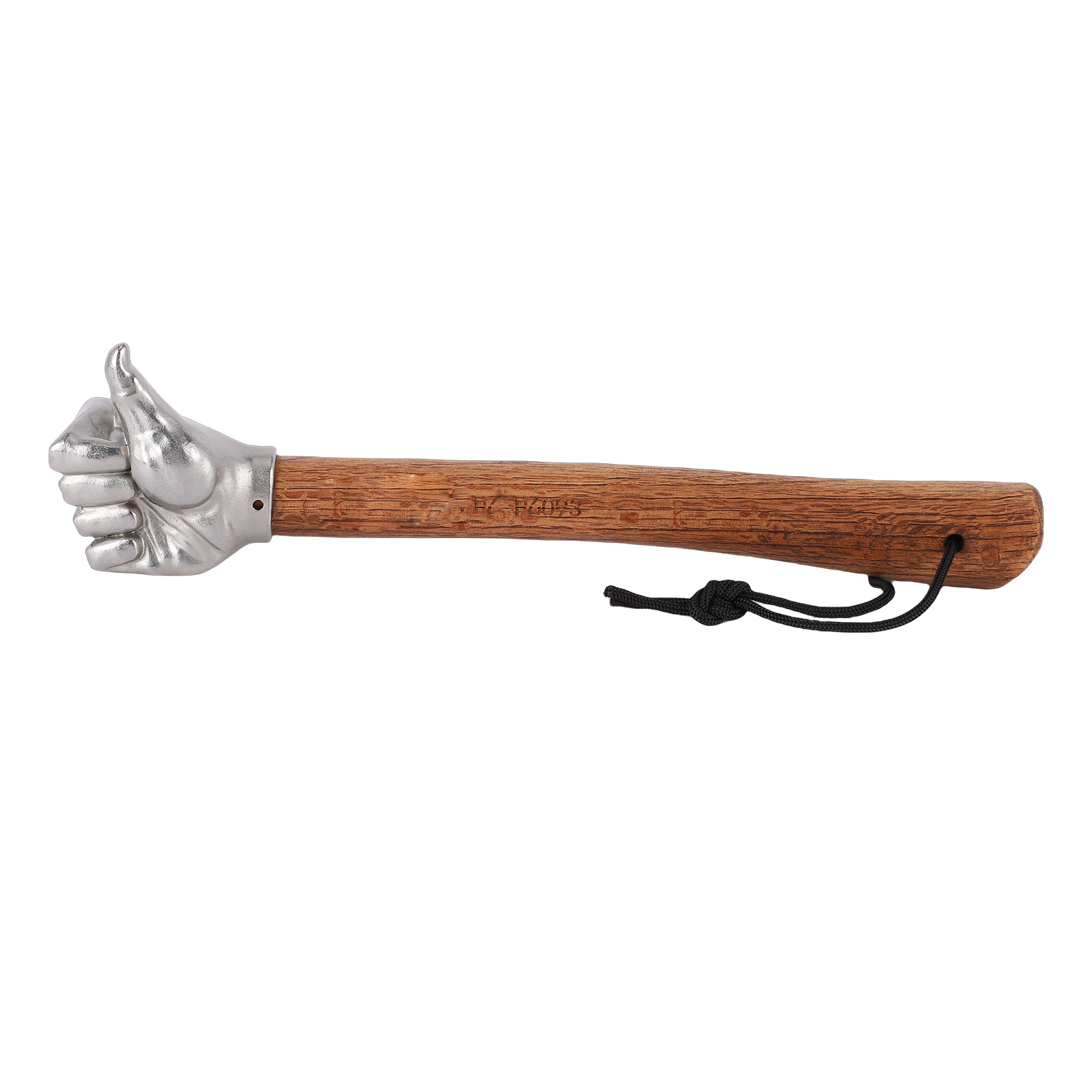 Dekorativer Daumenhammer Aus Edelstahl Mit Griff Aus Massivholz In Form Einer Hand, Für Camping, Zuhause Oder Büro.