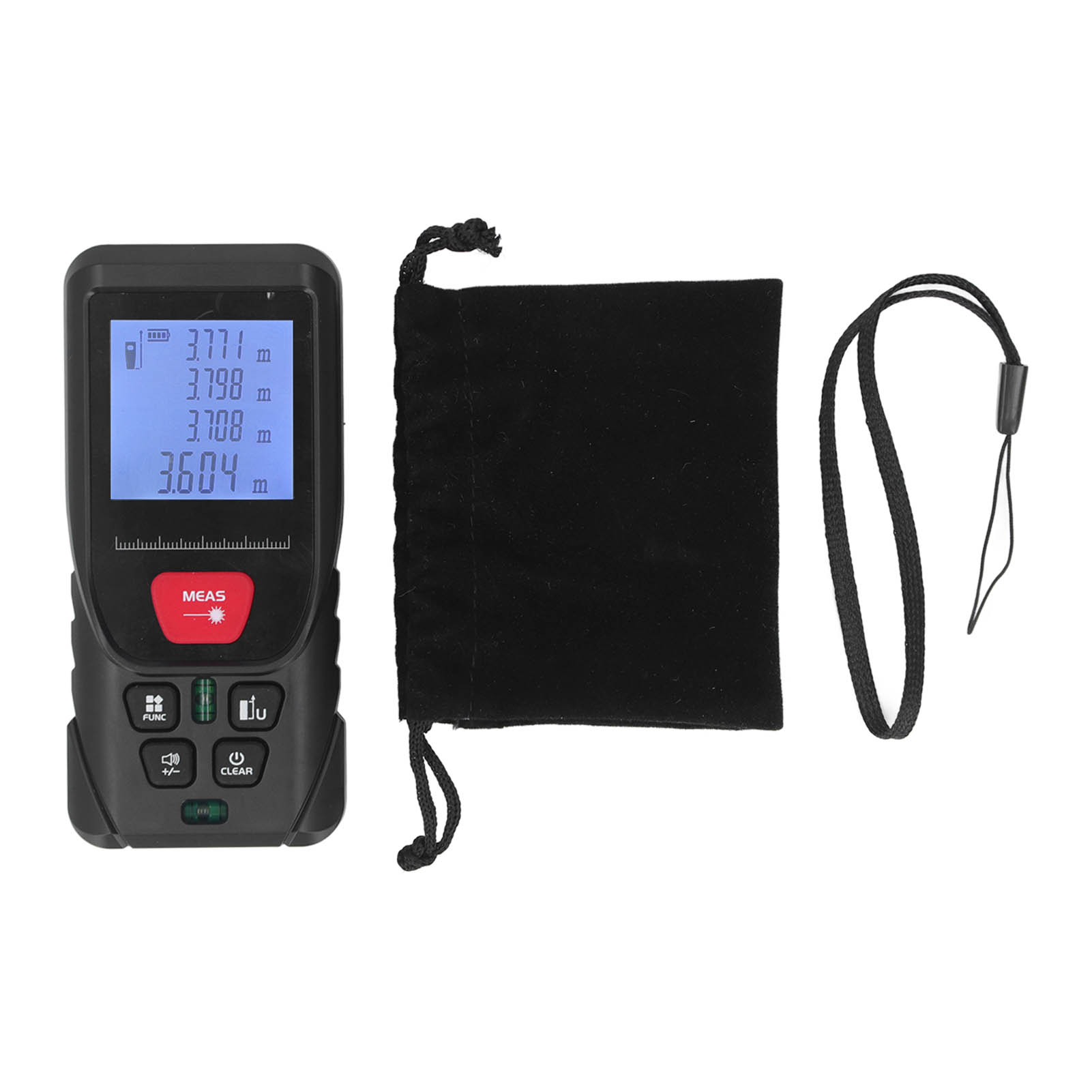 Tragbarer Digitaler Infrarot-entfernungsmesser Mit 1,8-zoll-bildschirm Zur Messung Von Flächen Und Volumina Von 0,05 Bis 50 M.