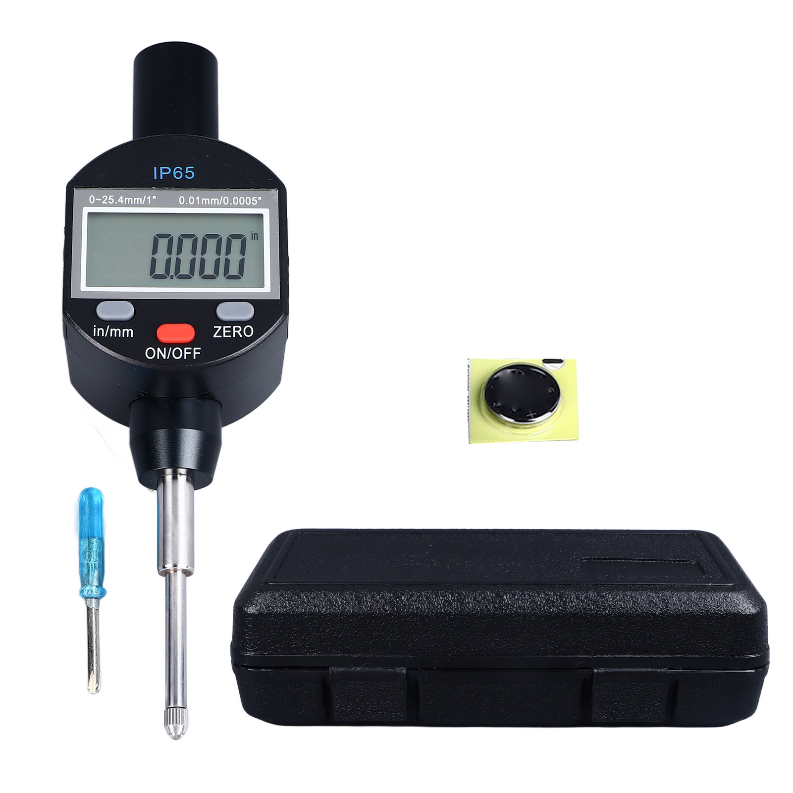 Digitale Messuhr, Auflösung 0,01 Mm (0,0005 Zoll), Messbereich 0 Bis 25,4 Mm (1 Zoll), Wasserdicht Nach Ip65, Digitale Messspitze
