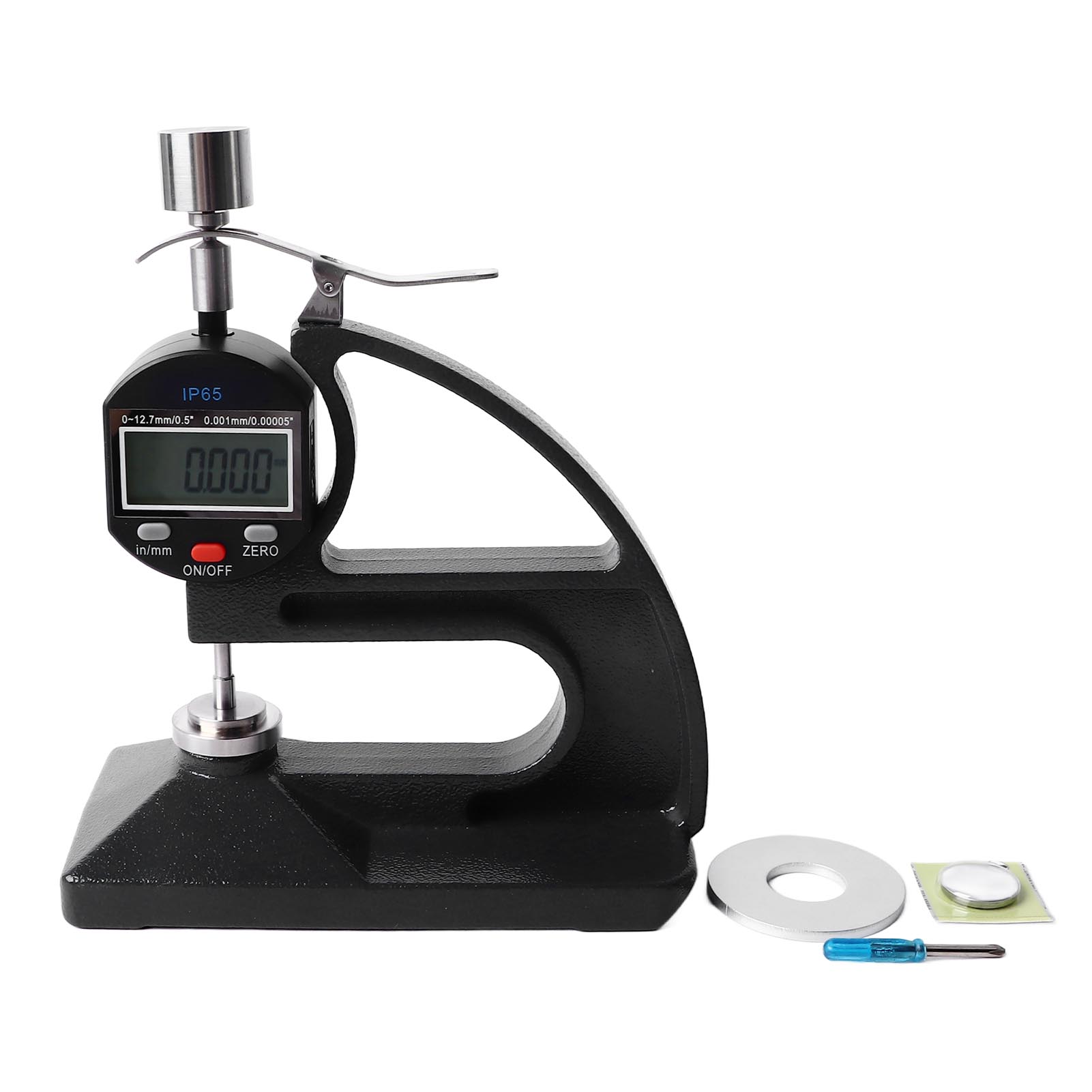 Ip65 Wasserdichtes Digitales Dickenmessgerät, Auflösung 0,001 Mm (0,00005 Zoll), Messbereich 0 Bis 12,7 Mm