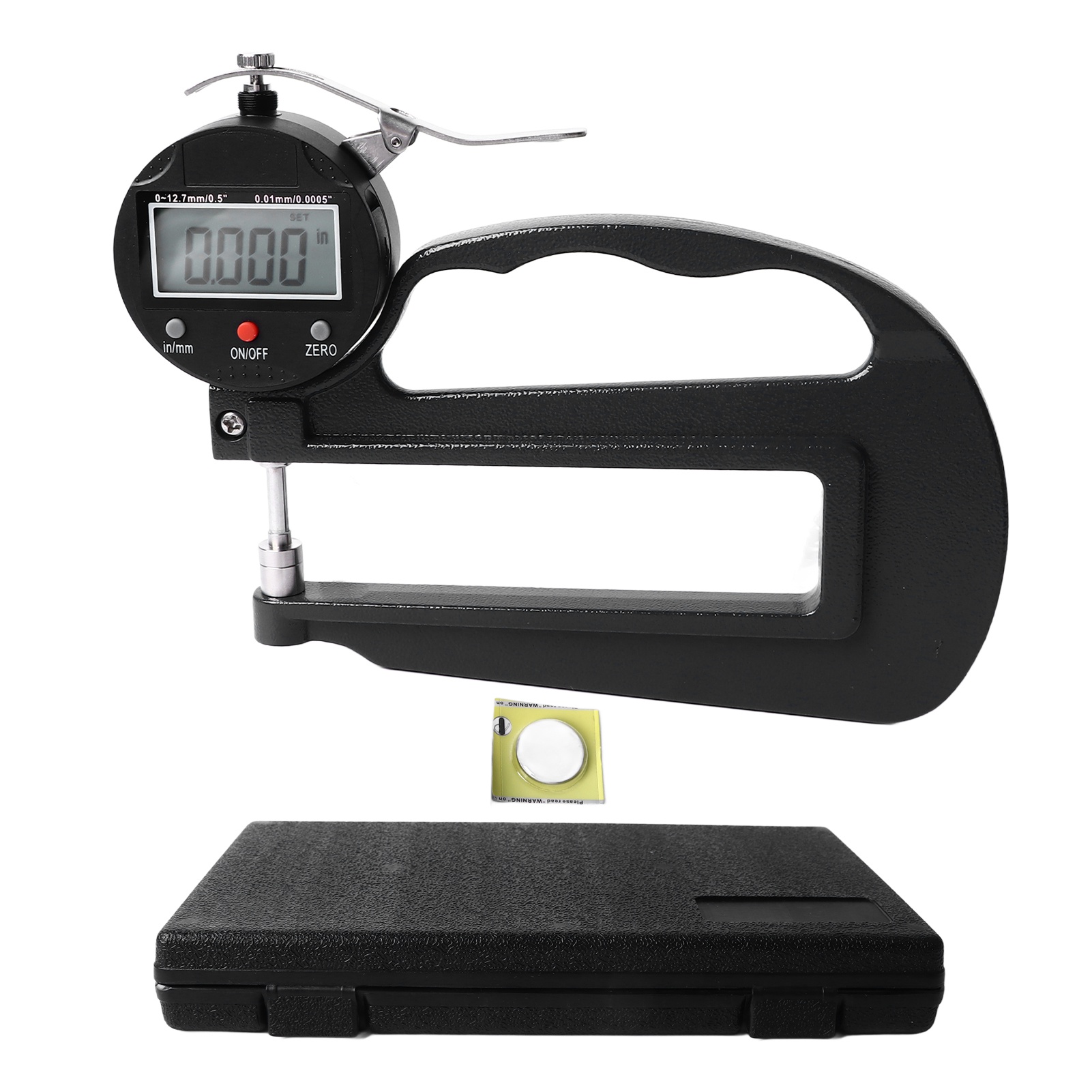 Digitales Dickenmessgerät 0,0005 Zoll (0,01 Mm) Auflösung 0 Bis 12,7 X 120 Mm Dickenmessung Für Die Mechanische Bearbeitung
