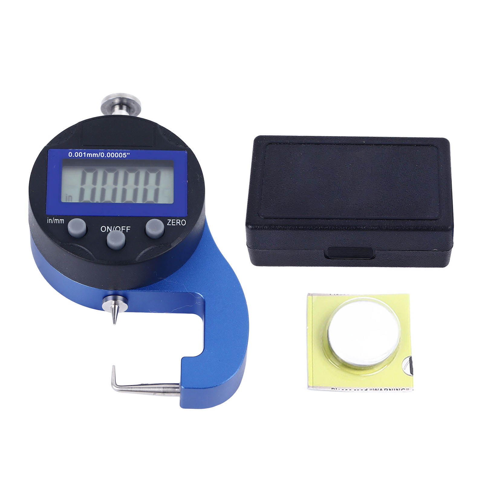 Digitales Dickenmikrometer, Genauigkeit 0,0005 Zoll (0,01 Mm), Hochpräzises Dickenmessgerät Für Industrielle Und Laboranwendungen.