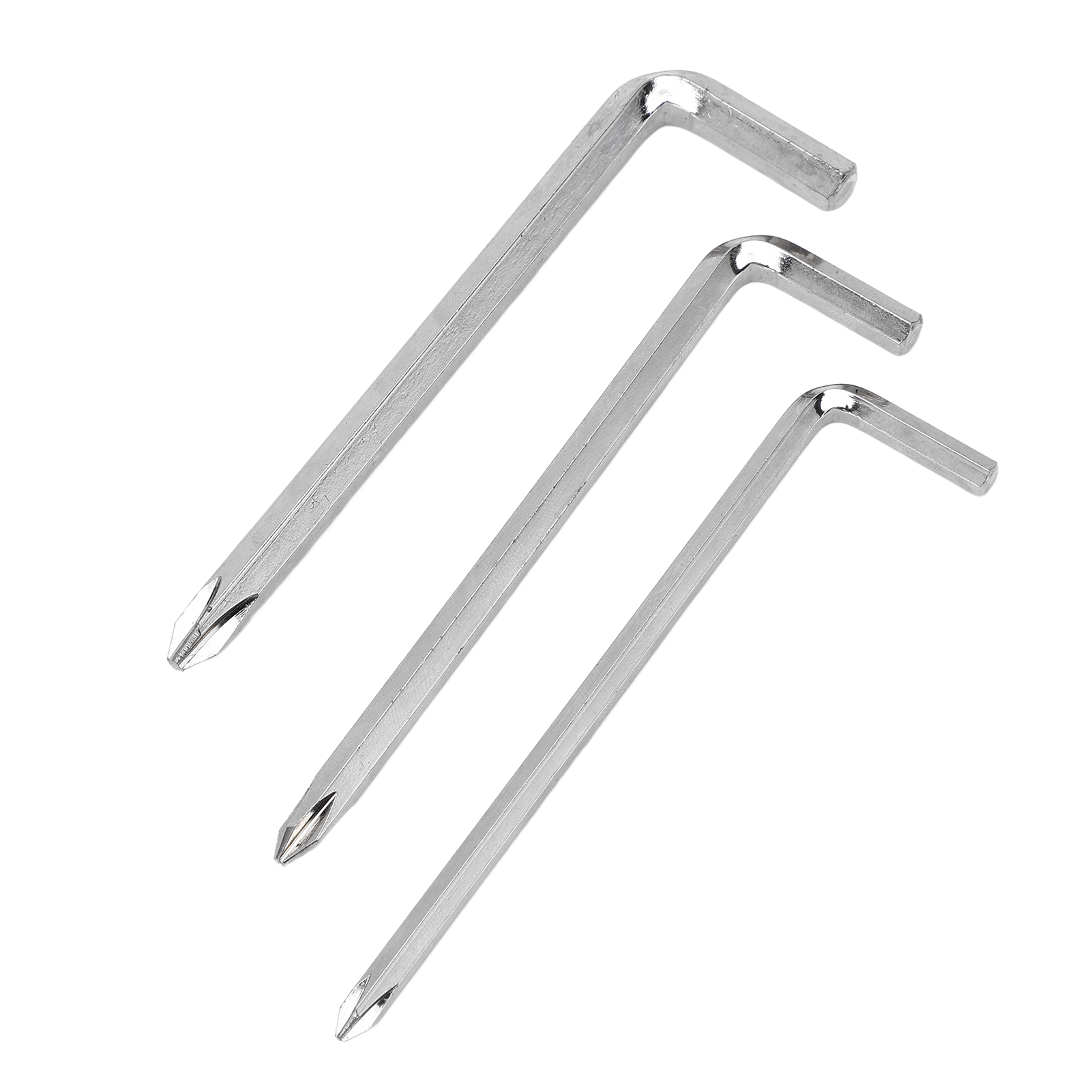Set Aus 3 Multifunktionalen Stahlschraubendrehern, Sechskant- Und Kreuzschlitzschraubendreher, Einfache Handwerkzeuge.