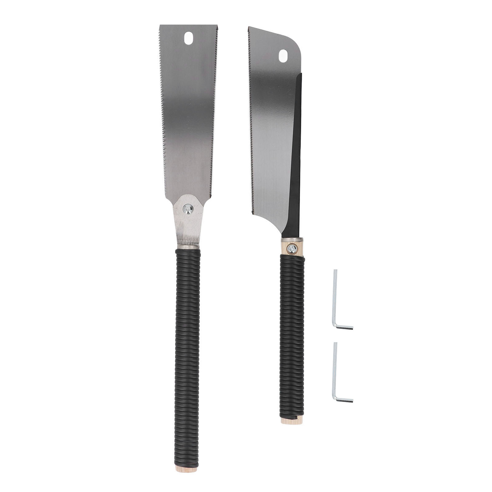 Multifunktionale Und Präzise Doppelschneid-handsäge, Griff Aus Schwarzem Rattan Und Klingen Aus Sk5-stahl.