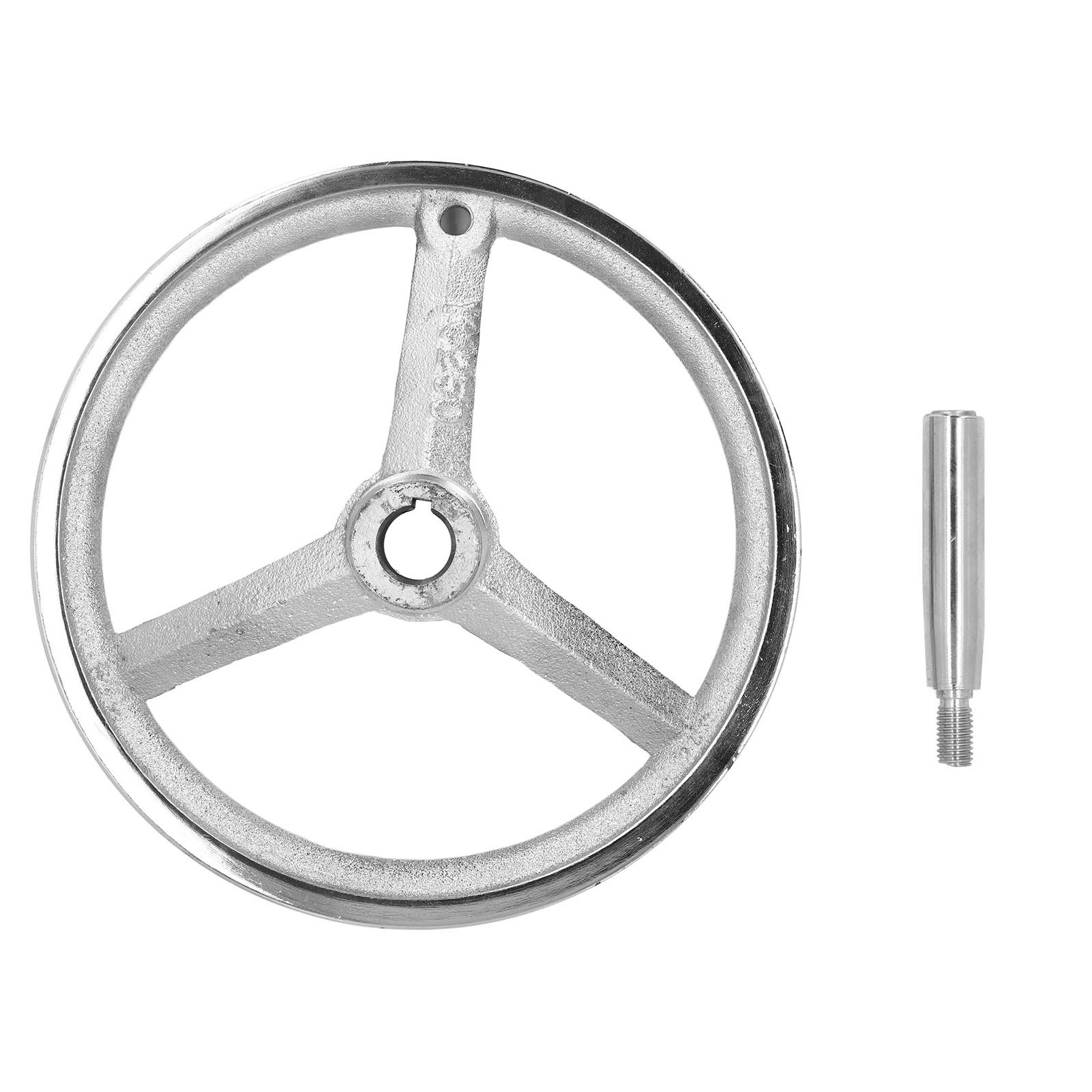 22 X 250 Mm Handrad Mit Drehbarem Griff, Rundes 3-speichen-metallhandrad Für Dreh-, Fräs- Und Schleifmaschinen.