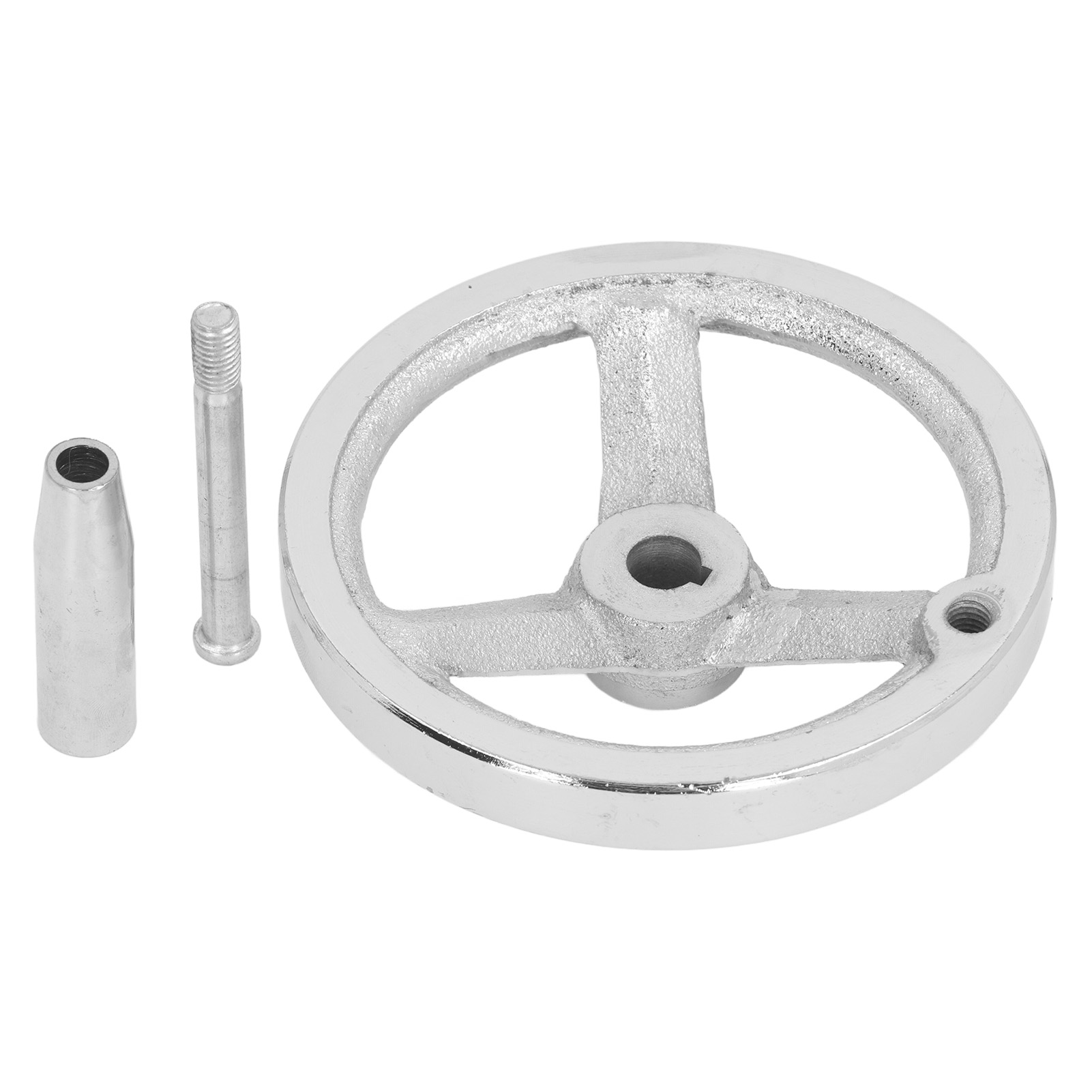 Dreispeichiges Handrad Mit Drehbarem Griff, Gusseisen, Rund, Für Dreh-, Fräs- Und Schleifmaschinen, 12 X 125 Mm