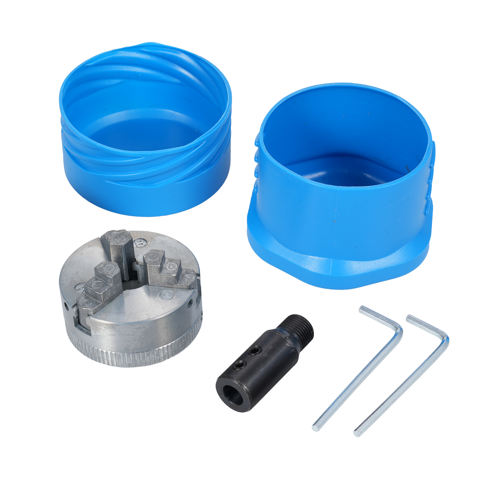 Selbstzentrierendes 3-backen-spannfutter Für Drehmaschinen, Mit T-griff, Befestigungsschraube Und Innen- Und Außenschleifzubehör Für Drehmaschinen, 3d-drucker, Bohrmaschinen Und Fräsmaschinen