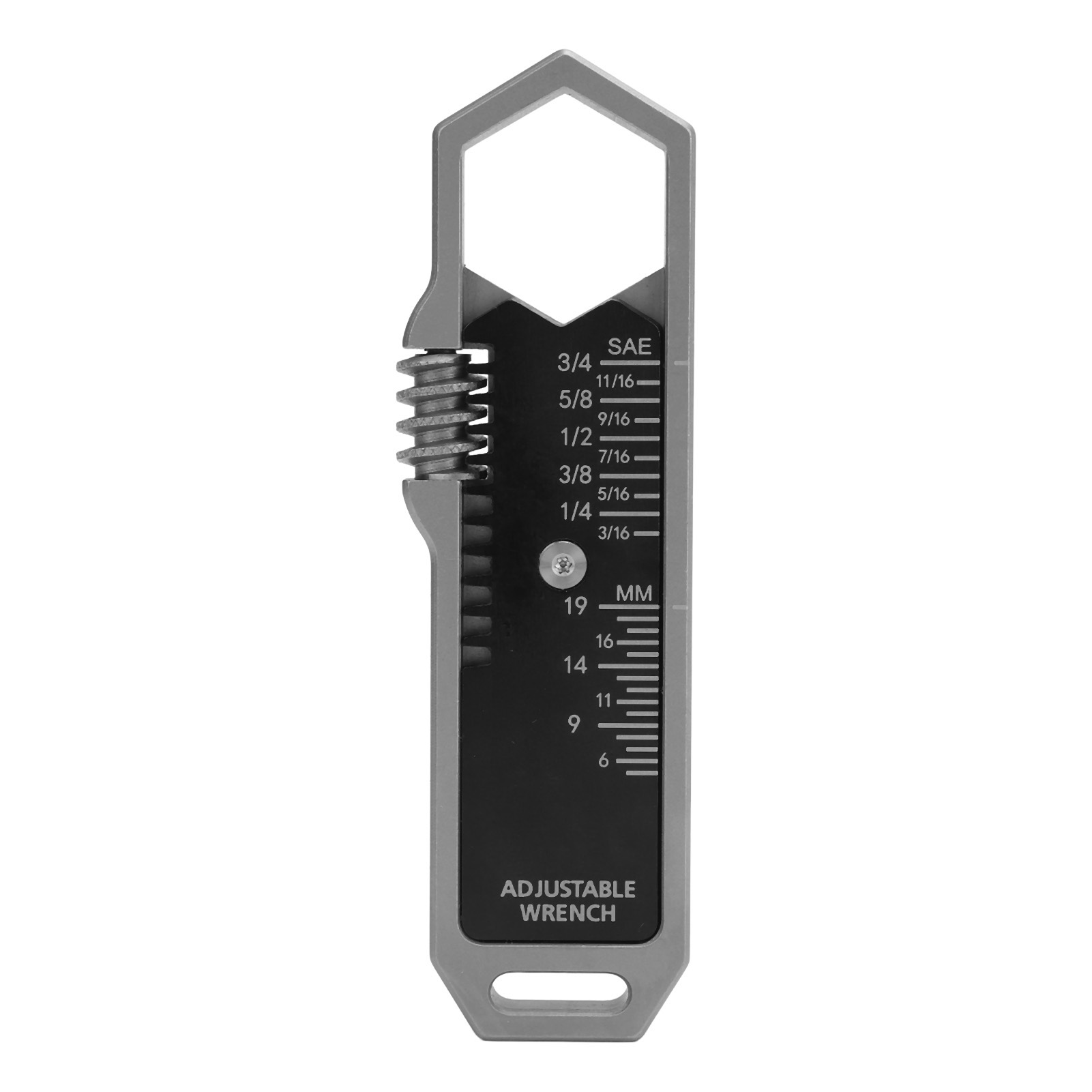 Verstellbarer Edc-schlüssel Von 5 Bis 19 Mm (3/16 Bis 3/4 Zoll) Mit Abnehmbarem Taschenclip Für Wartungsarbeiten Im Freien