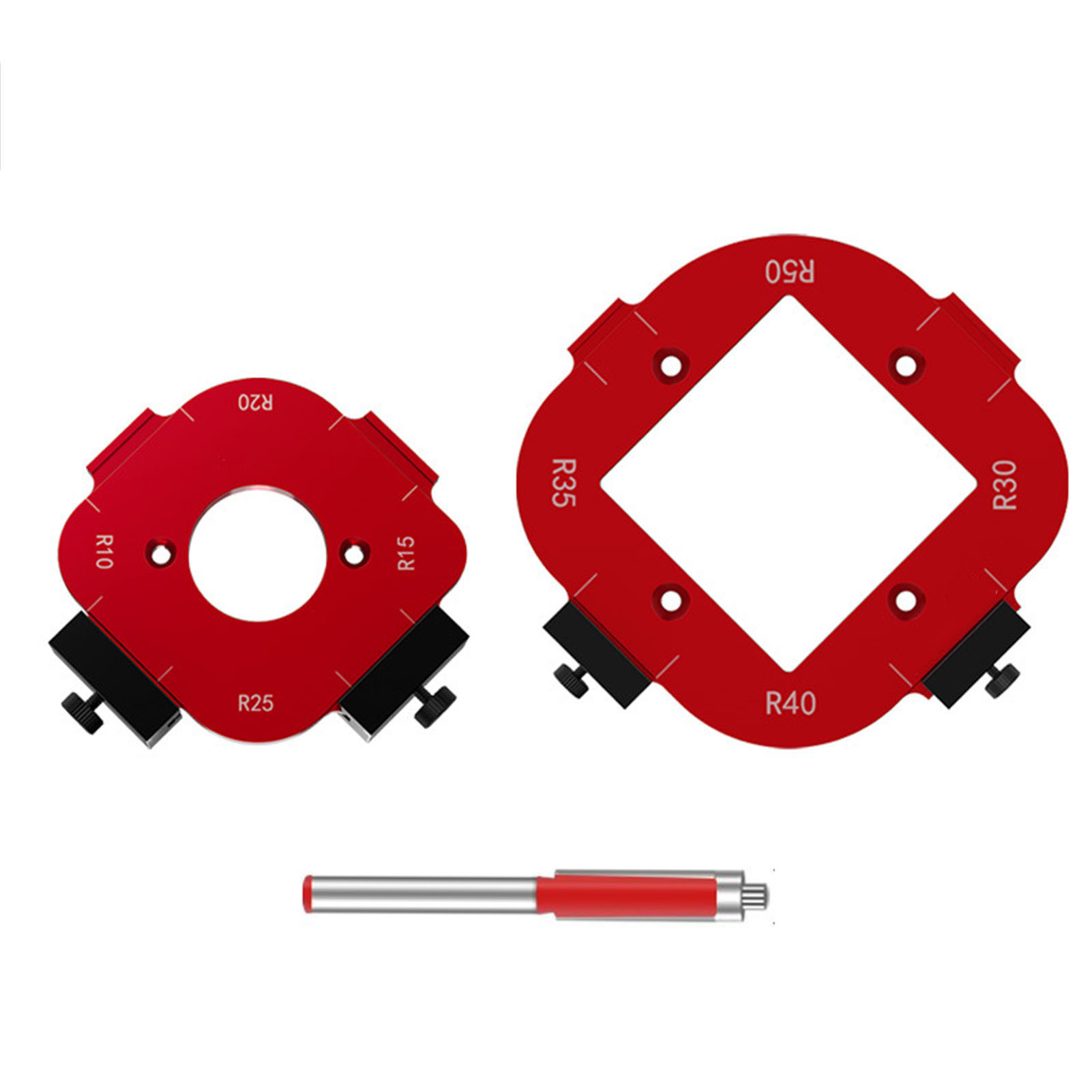 Schablone Für Abgerundete Winkelfräser Für Frästische Aus Aluminiumlegierung, Radiuswinkelschablone R10 R15 R20 R25 R30 R35 R40 R50