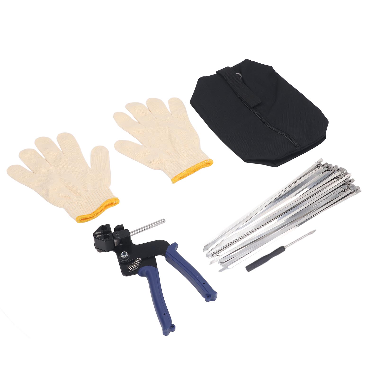 Robustes Kabelbinderpistolen-set Aus Metall Und Edelstahl Für Den Außeneinsatz.