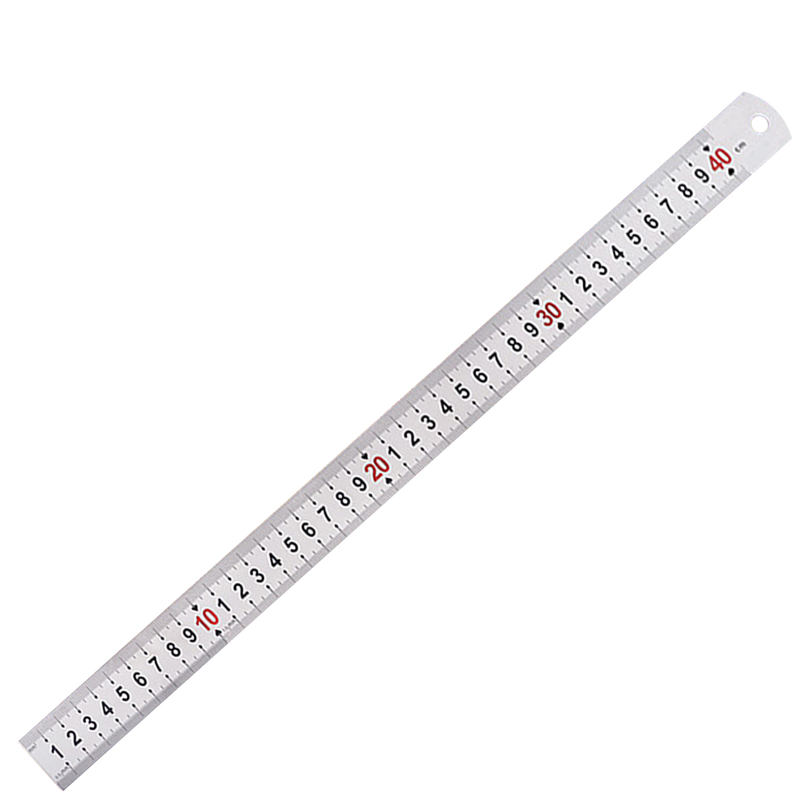 15,75 Zoll Langes Lineal Aus Edelstahl, Zweifarbige Graduierung, Dickes Metallmesslineal