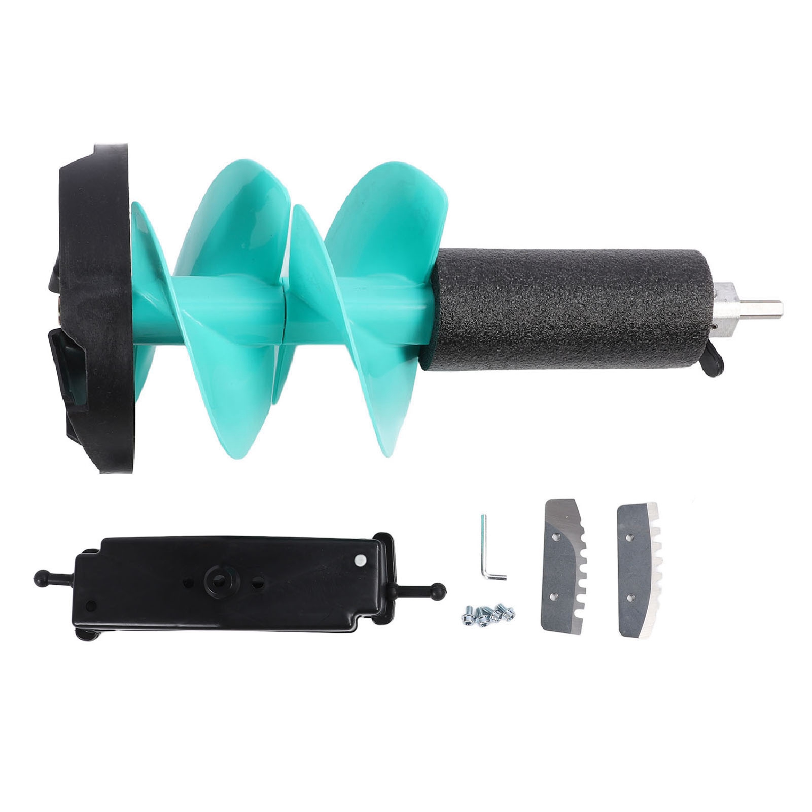 Elektrischer Eisbohrer, Nylonkonstruktion, Scharfe Klingen, Bohrkopf Mit Positionierer Für Dünne Eisflächen, 50 Cm (8 Zoll) Durchmesser