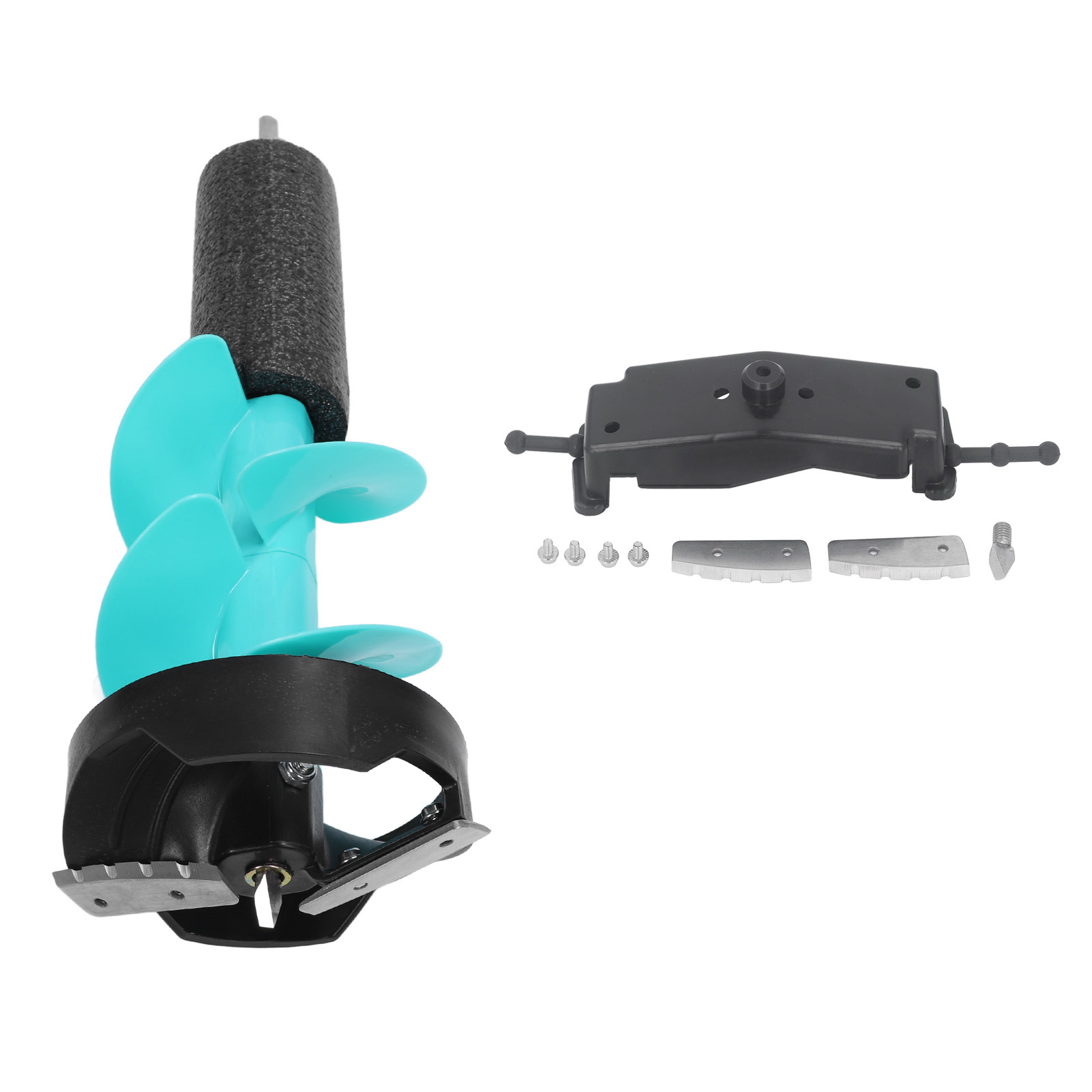 Elektrisches Eisbohrer-set Mit 15 Cm (6 Zoll) Durchmesser, Scharfen Klingen, Stoßfest Und Mit Einem Positionierer Für Angel- Und Notfallsituationen Ausgestattet.