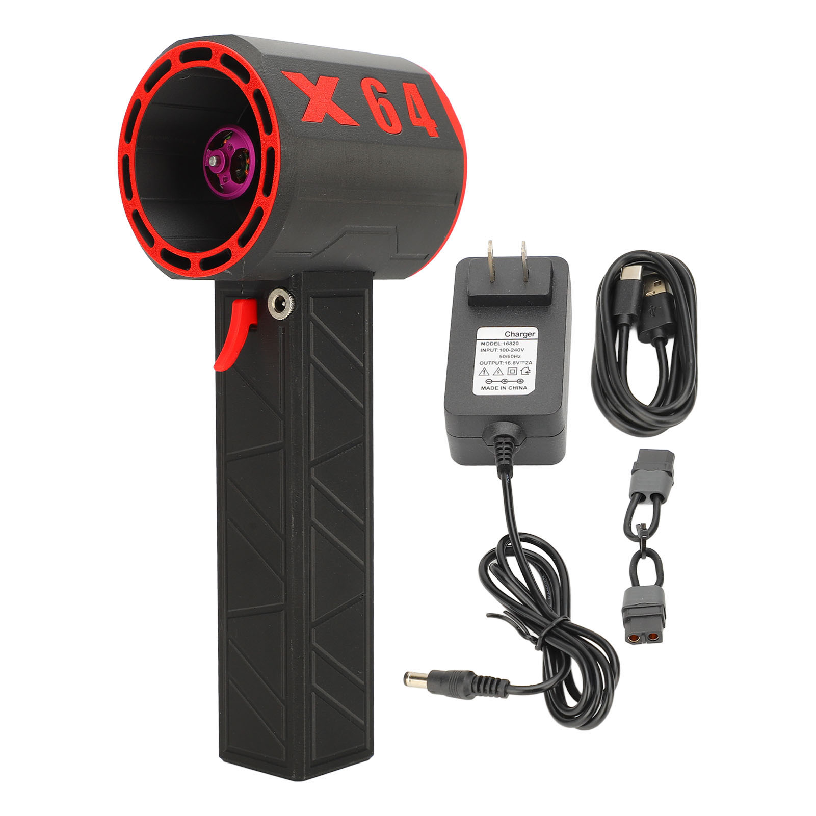 Elektrisches Gebläse, Bürstenloser 64-mm-motor, 11 Flügel, 1400-w-jetgebläse, 100-240-v-netzteil, Us-stecker.