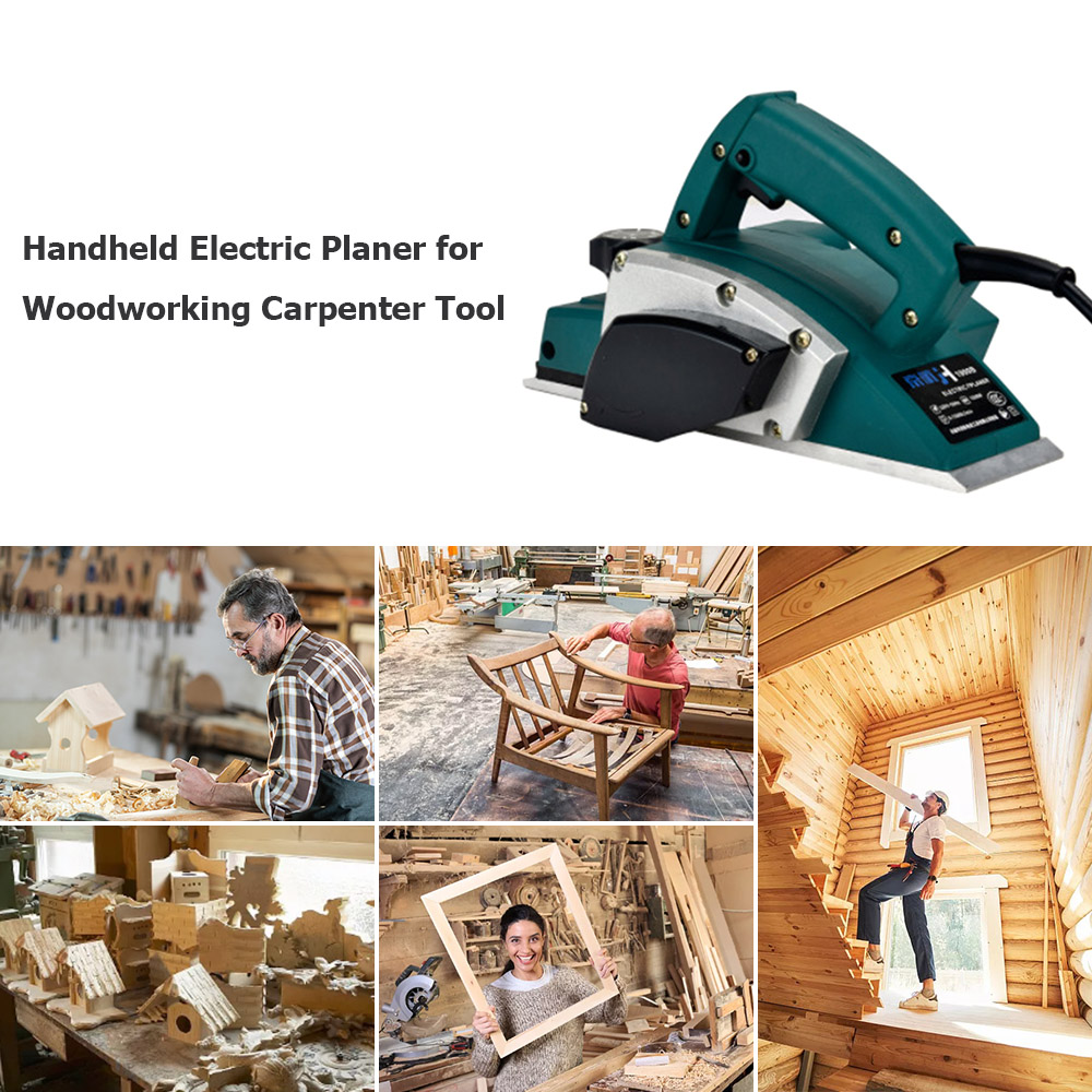 Multifunktionaler, Tragbarer Elektrohobel Für Holz, Hobel- Und Fasenwerkzeug Mit Einstellbarer Schnitttiefe, Holzbearbeitungs- Und Heimwerkerwerkzeug