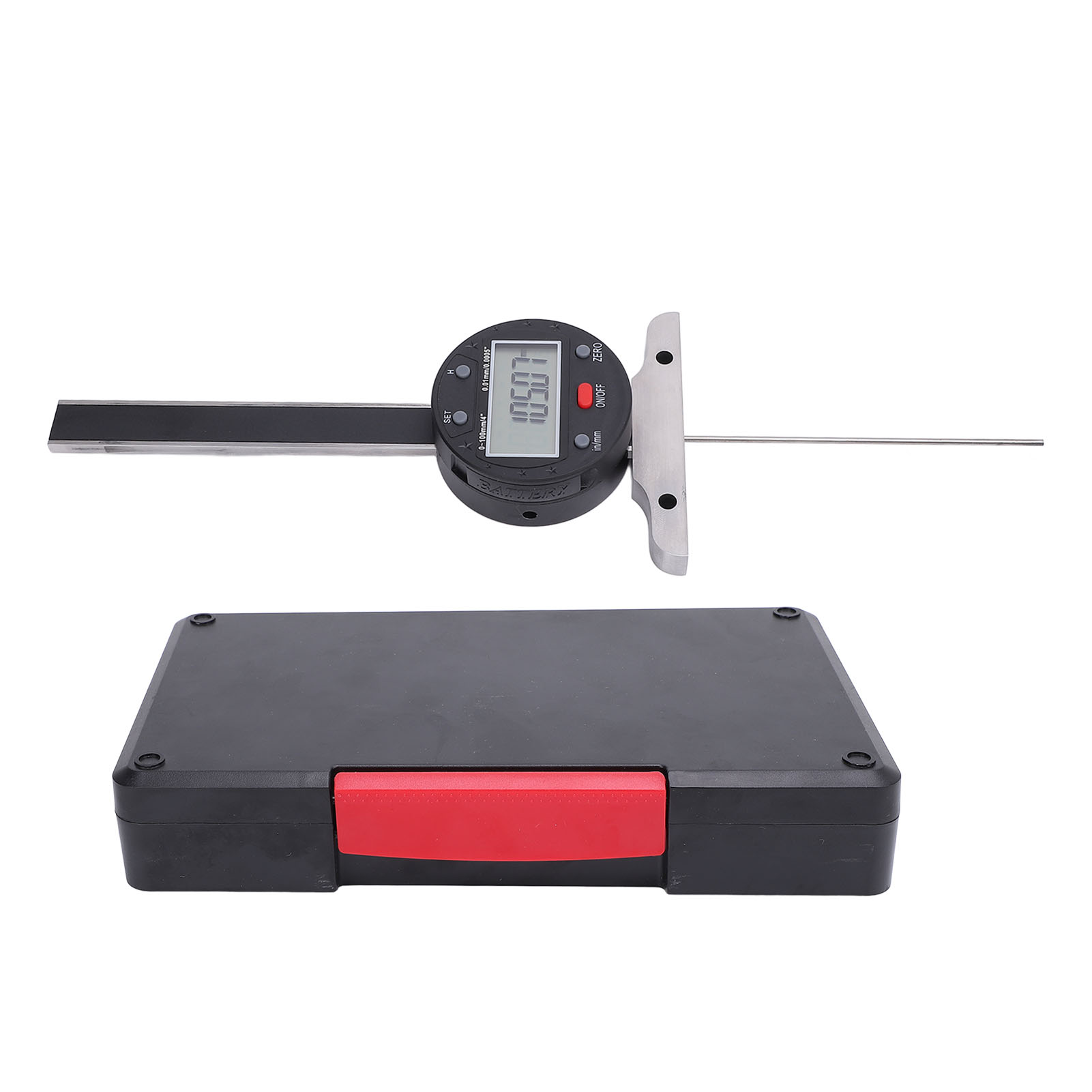 Hochpräziser Elektronischer Tiefenmesser (0,01 Mm), Lcd-anzeige, Mm-einheit, Für Holzbearbeitung, Automobilindustrie Und Bauwesen, Messbereich 0-100 Mm