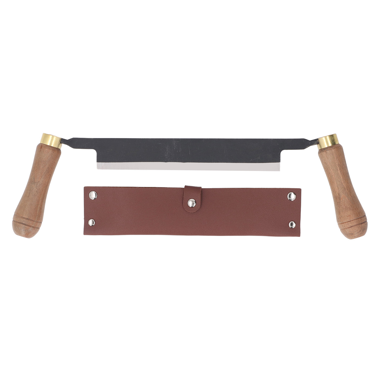 20 Cm Langer Gerader Rindenschaber Mit Etui, Rindenentferner Mit Doppelgriff Für Holzbearbeitungsprojekte