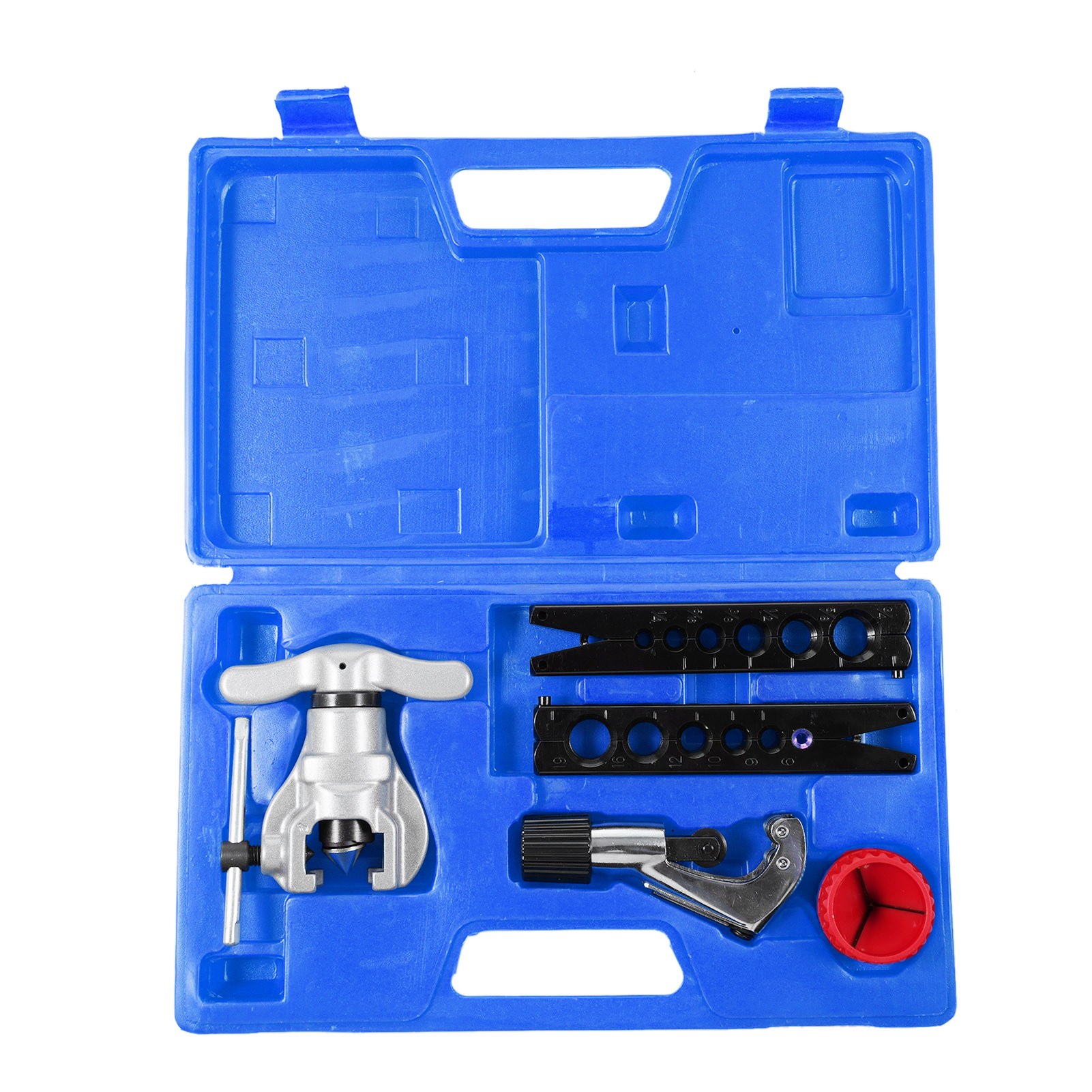 Exzentrisches Bördelwerkzeug-set Und Rohrschneider Für 6 Matrizen Von 1/4 Bis 3/4 Zoll. Bördelwerkzeug-set Für Die Klimatechnik. Robuster 45°-exzenter-rohrschneider Für Rohre Von 1/8 Bis 1-1/8 Zoll.