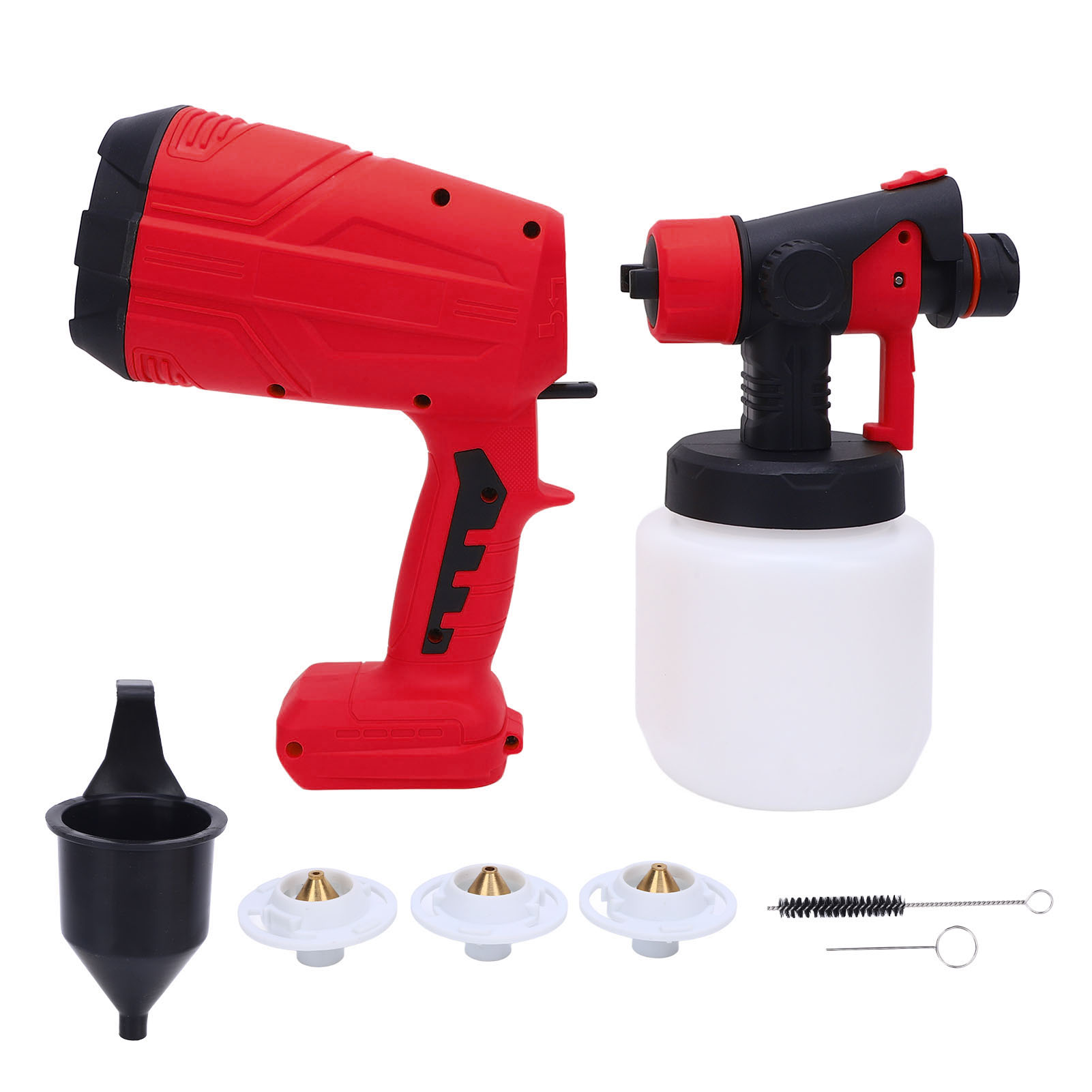 800ml 200w Akku-elektro-farbpistole Mit 4 Düsen Für B4-batterie, Ideal Zum Lackieren Von Möbeln, Schränken Und Häusern.