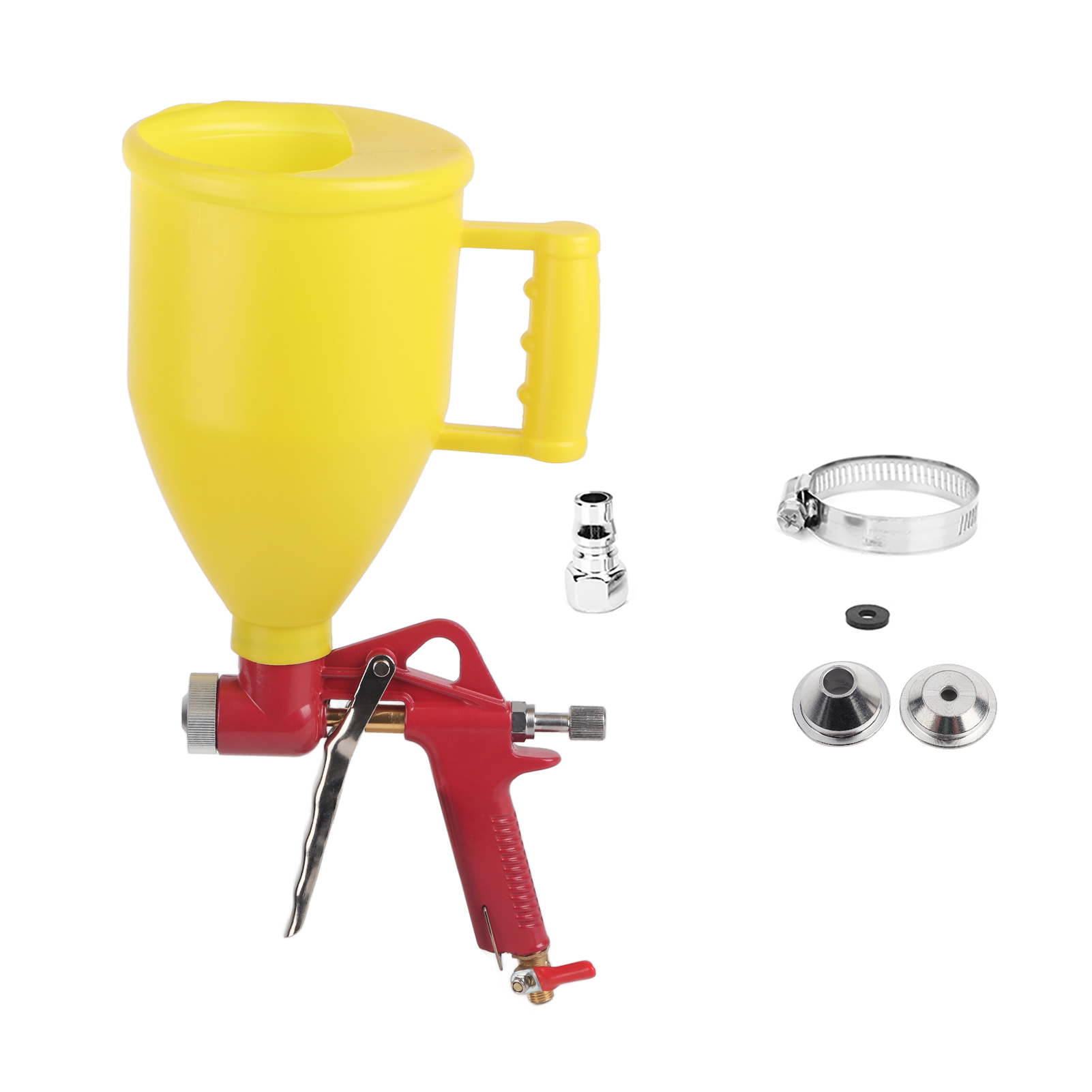 3-liter-druckluft-farbpistole Mit 1/4"-kunststoffbehälter, 4/6/8-mm-wanddekorationswerkzeug