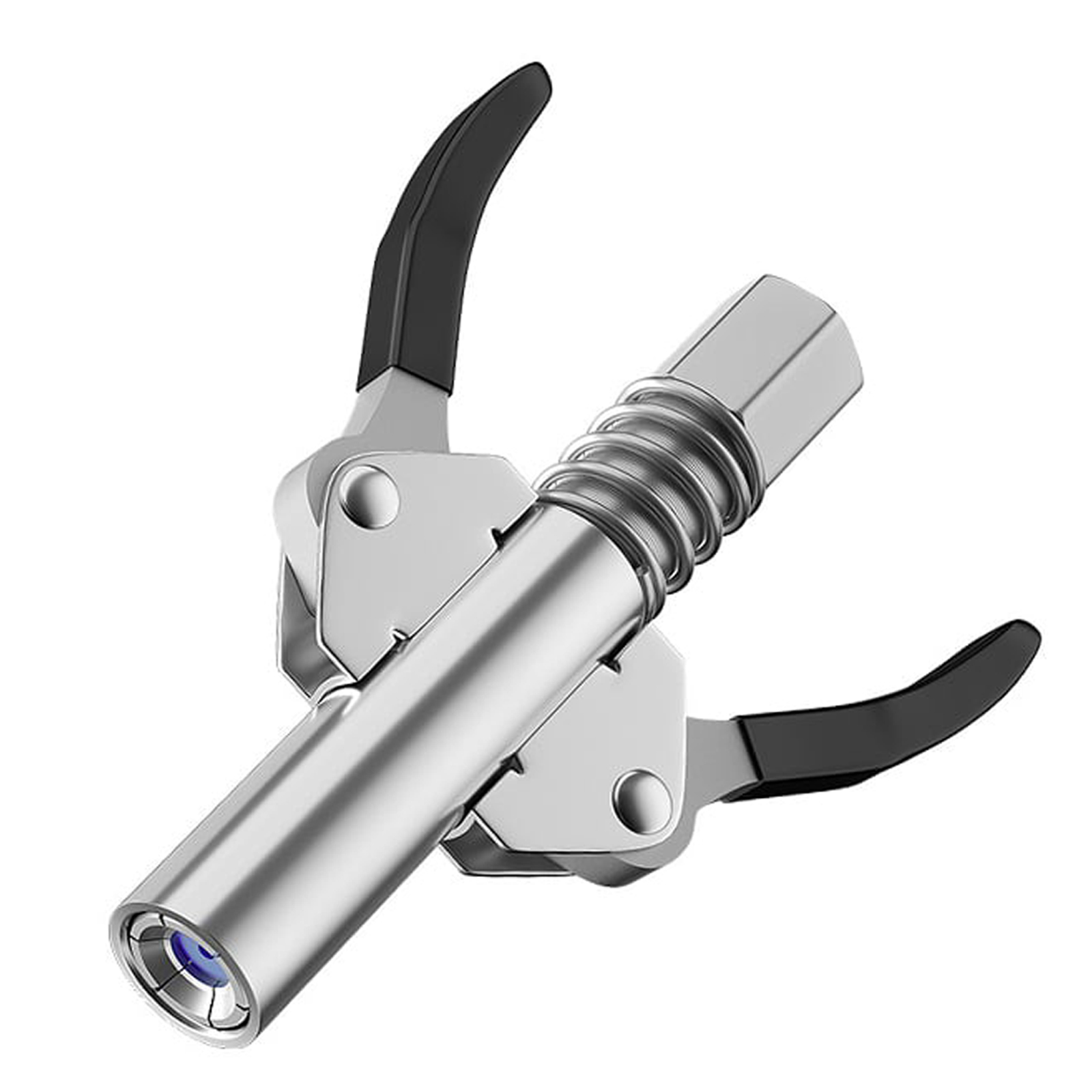 Doppelgriff-fettpresse Mit 38 Cm (15 Zoll) Schlauch Für Bagger, Bulldozer Und Autos (silber)