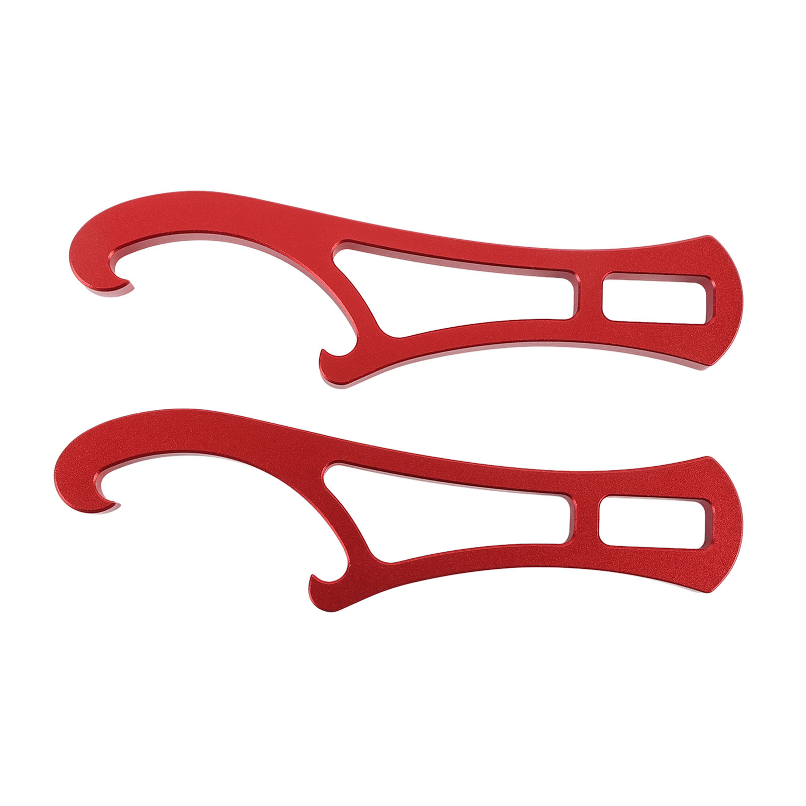 Set Aus 2 Leichten Und Tragbaren Mini-feuerwehrschlüsseln Aus Roter Aluminiumlegierung
