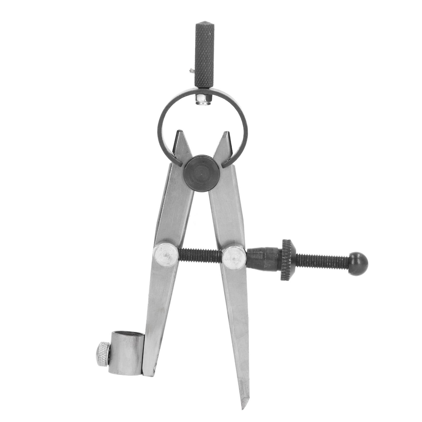125 Mm Flügelkompass Aus Hochfestem Kohlenstoffstahl, Mit Lederetui Und Stifthalter.