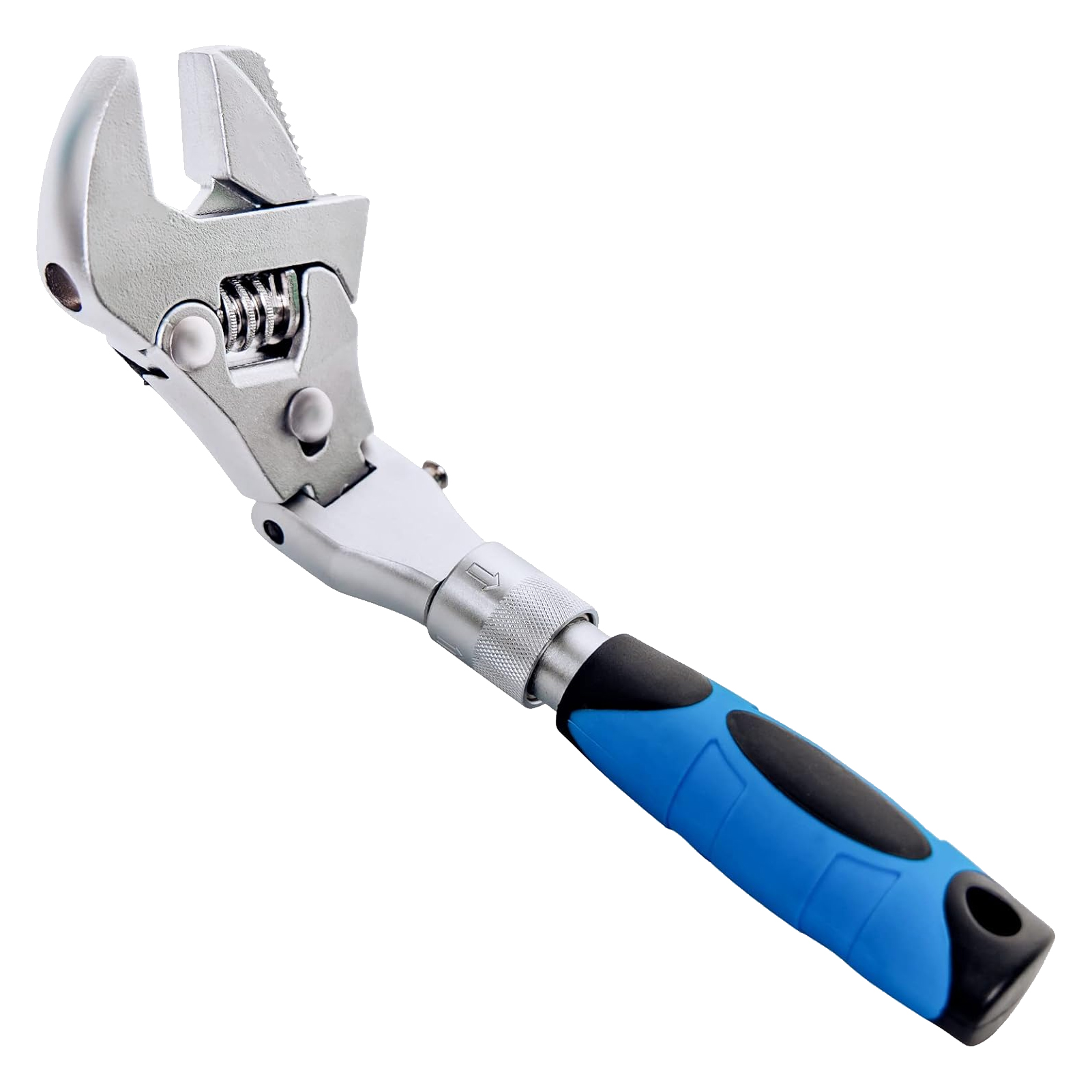 Flexhead 10-12 Zoll Verstellbarer Schraubenschlüssel Mit Ausziehbarer Verlängerung Und 180° Drehbarem Kopf