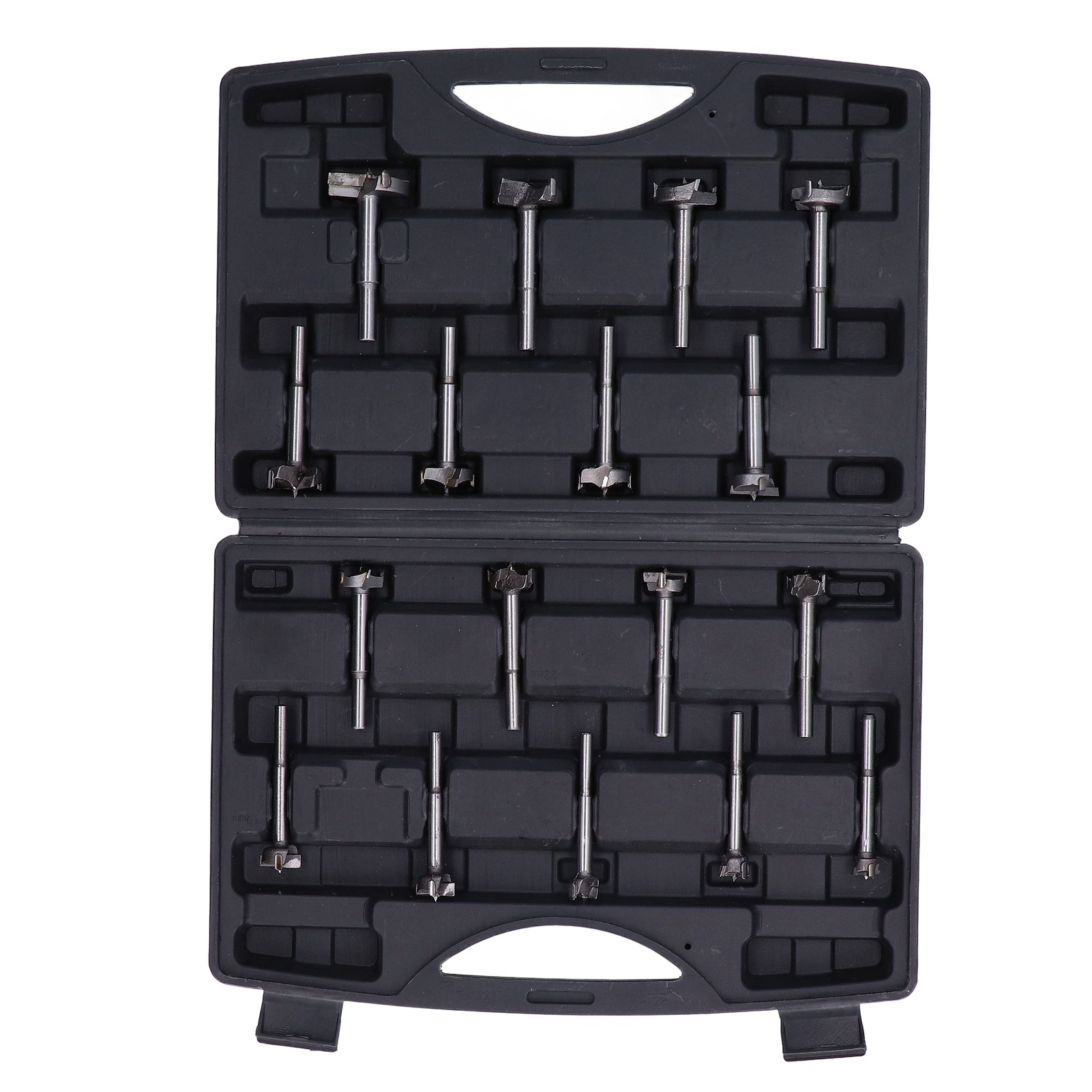 Set Mit 17 Forstnerbohrern Aus Kohlenstoffstahl Für Diverse Holzbearbeitungsarbeiten, 15–40 Mm