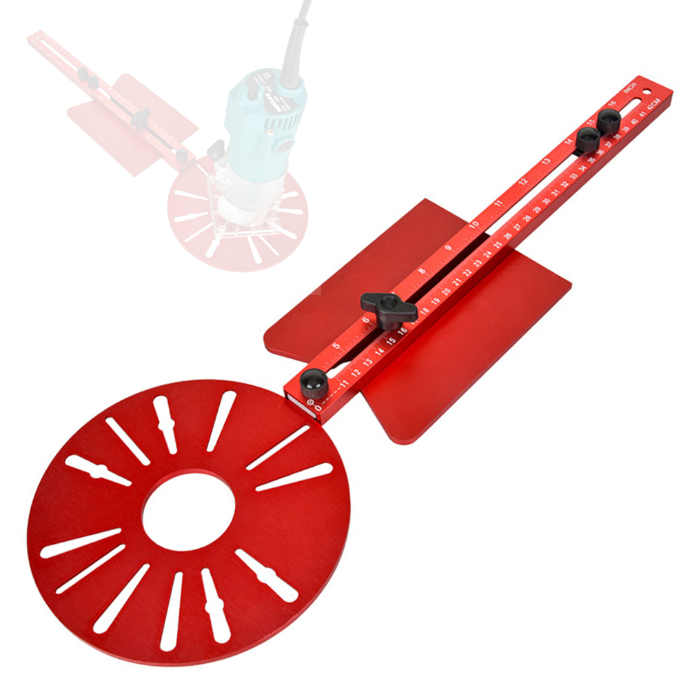 Vielseitige Nutfräserhalterung, Kreisförmiger Werkzeughalter Aus Aluminiumlegierung Mit Einstellbarem Radius, Kompatibel Mit Vielen Modellen Für Gerades Nutenfräsen, Kantenprofilieren, Rundnutfräsen,