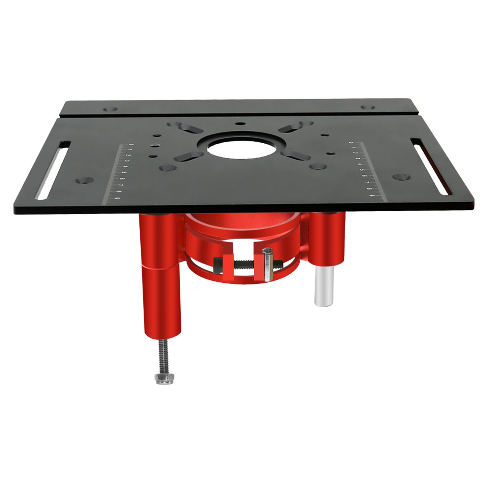 Set Aus 2 Frästisch-einlegeplatten Aus Aluminiumlegierung Für Die Holzbearbeitung, Mit 47 Mm Hubbasis Für Motoren Mit Einem Durchmesser Von 63,8 Bis 65 Mm, Für Gravier- Und Fräsmaschinen Sowie Holzbea