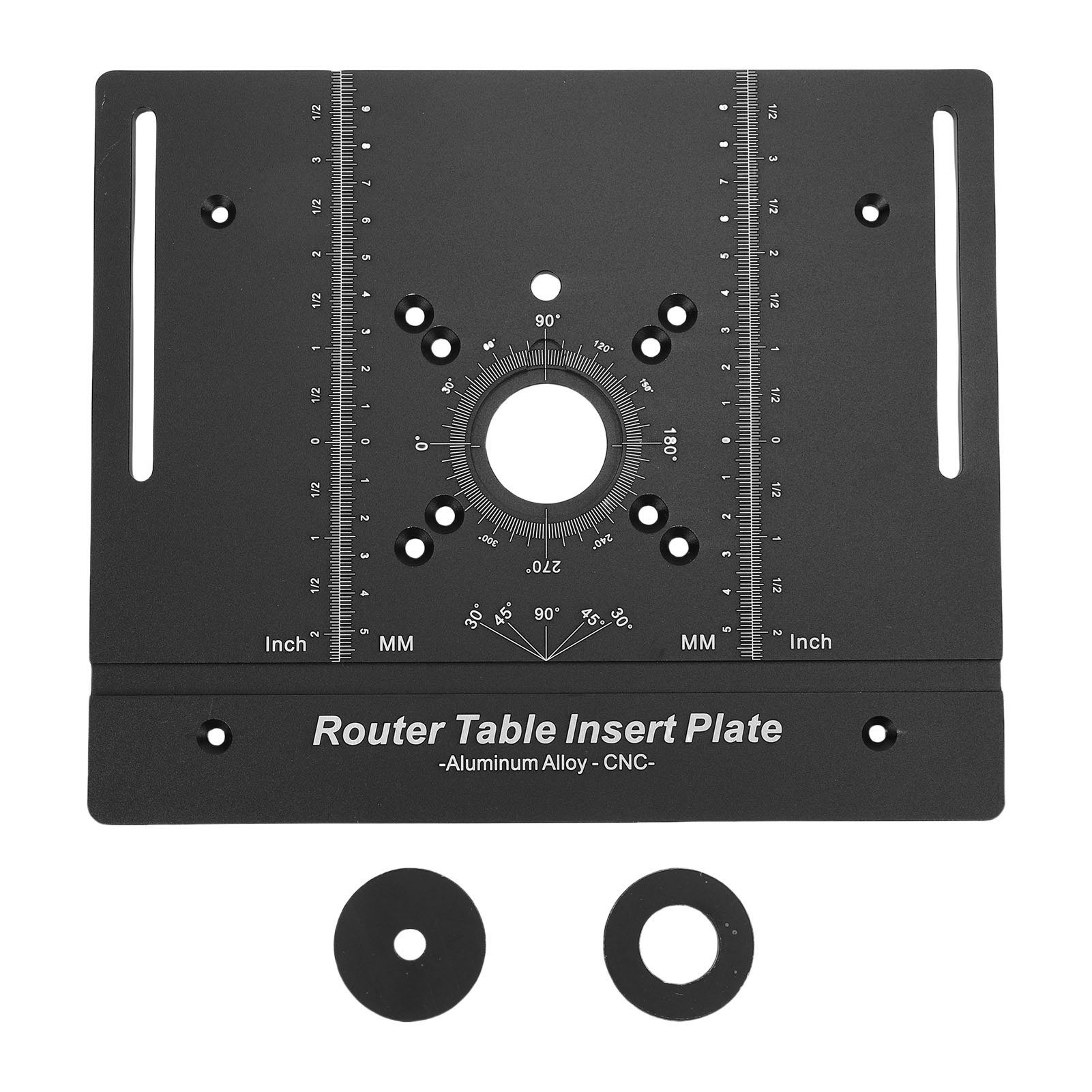 Einlegeplatte Für Frästische, Aus Aluminiumlegierung, Für Holzbearbeitungsbänke, Klappbare Platte Zum Schnitzen, Konturieren Und Fasen, Schwarz.
