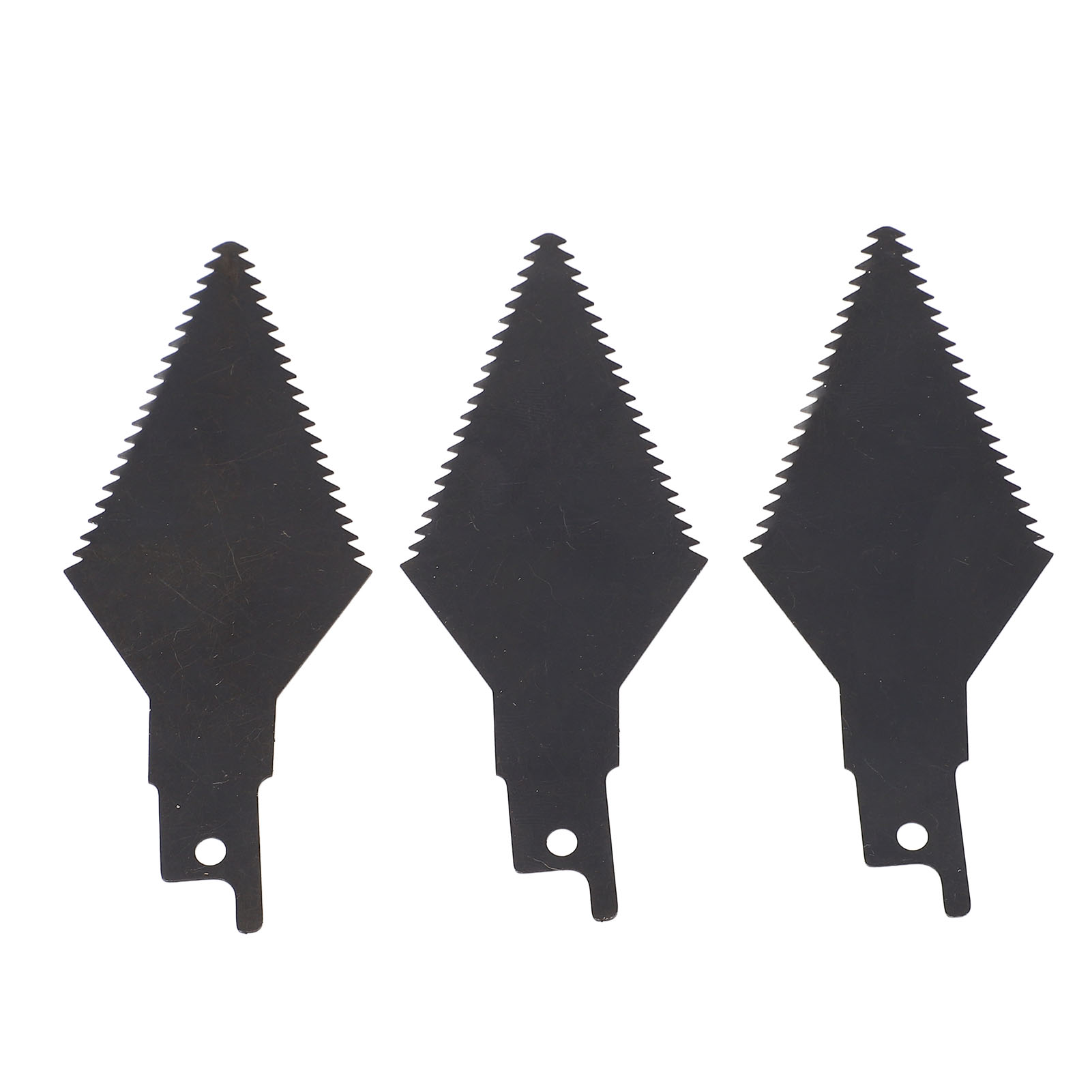 Set Aus 3 Doppelseitigen Klingen Aus Kohlenstoffstahl Zur Reinigung Von Fliesen- Und Zementfugen.
