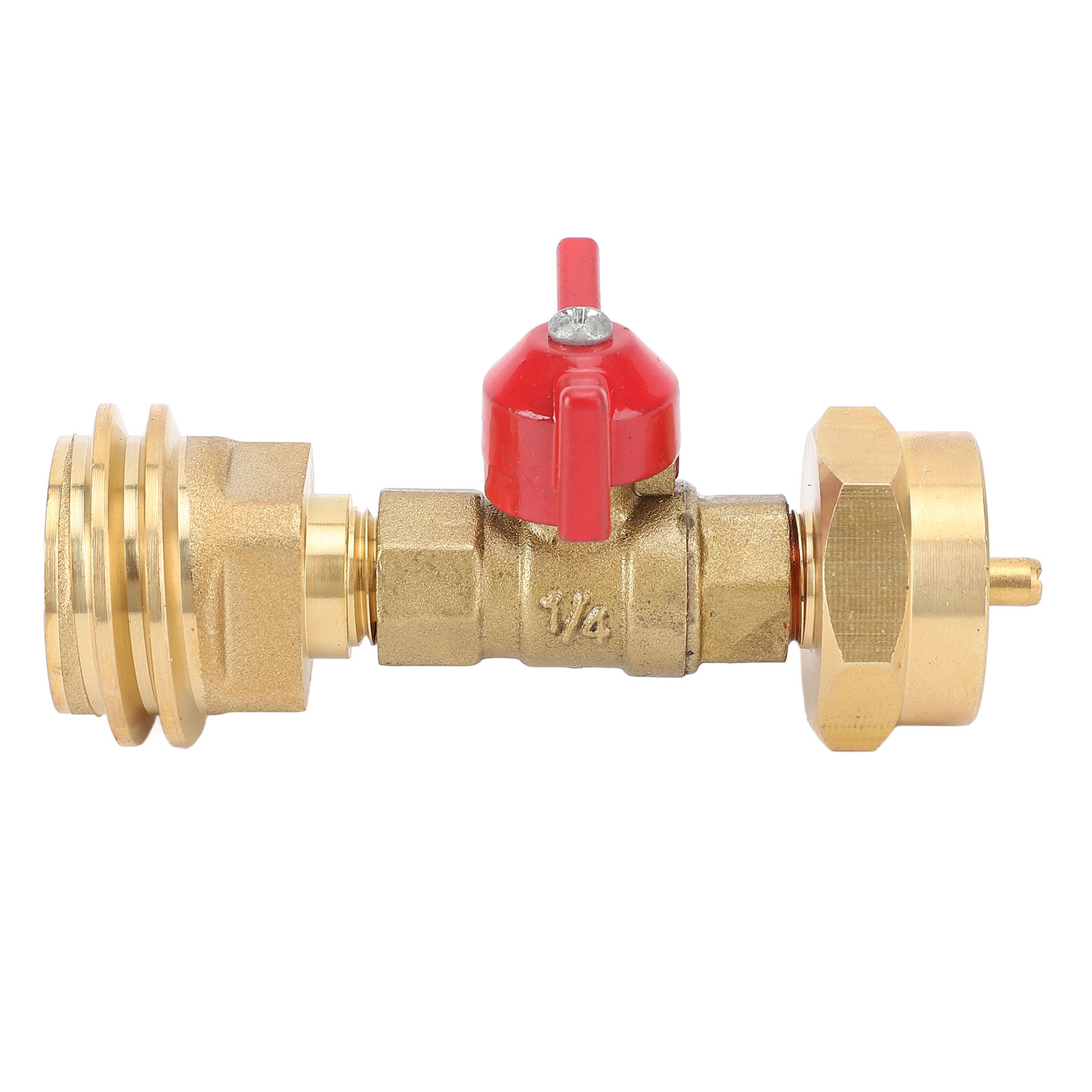 Kraftstofftankadapter Mit Ventil, Cga600 Auf Qcc1 Stecker/buchse Konverter, Pol-gewinde, Für 450g Einwegflasche.