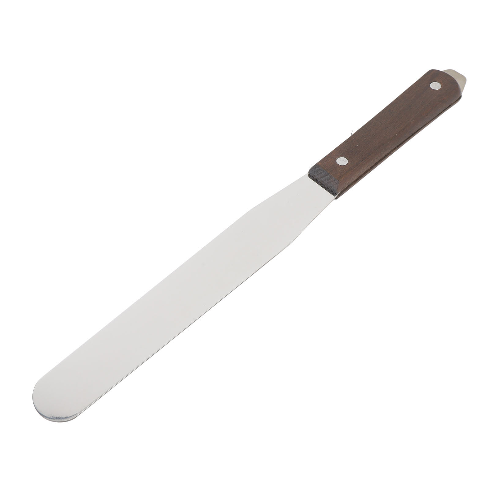 Gerader Edelstahl-zuckerspatel Mit Holzgriff, Zum Dekorieren Und Bemalen Von Kuchen, 20 Cm (8 Zoll).