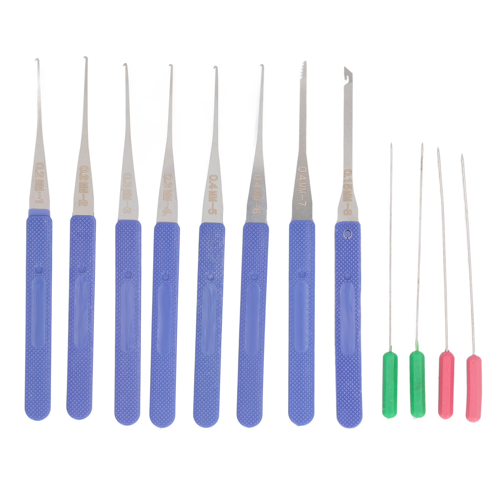 Ausdreher-set Aus Federstahl (12-teilig) Für Beschädigte Schrauben Und Abgebrochene Gewindebohrer (0,15 Mm - 0,4 Mm)