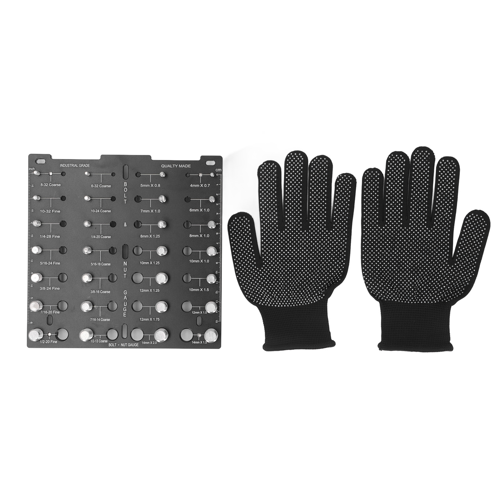 Gewindeprüfwerkzeug Für Schrauben Und Muttern, Schraubenidentifizierer Aus Aluminiumlegierung, 28 Löcher, Metrisches Und Us-gewindekennzeichnungsfeld
