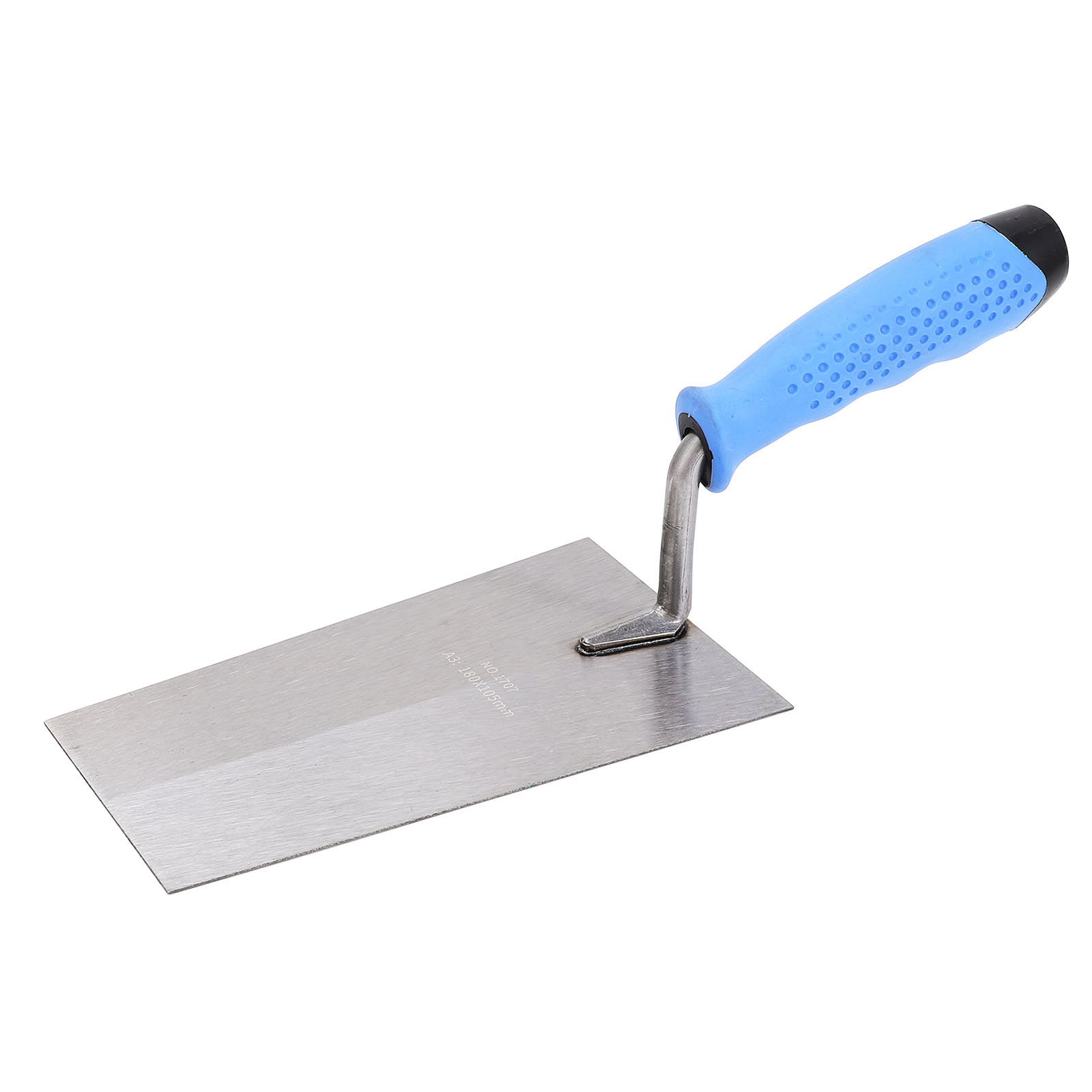 Flache Edelstahl-feinputzkelle, Gummigriff, Handkelle Für Zement Und Weichen Lehm, Ideal Zum Verputzen Und Für Bauarbeiten.