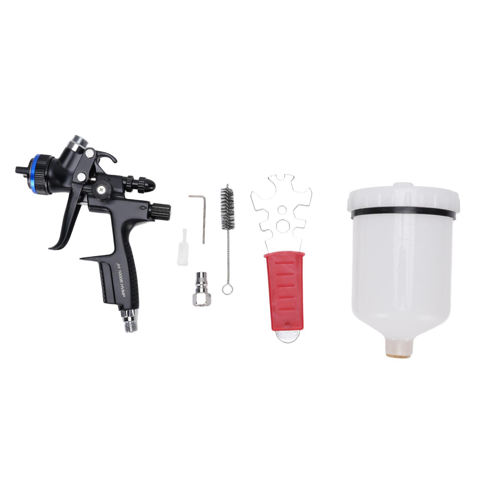 Hvlp 1000b Farbpistole, 600 Ml Farbbecher, 1,3 Mm Düse, Werkzeugset Mit Reinigungsbürste Für Möbel, Wände Und Türen.
