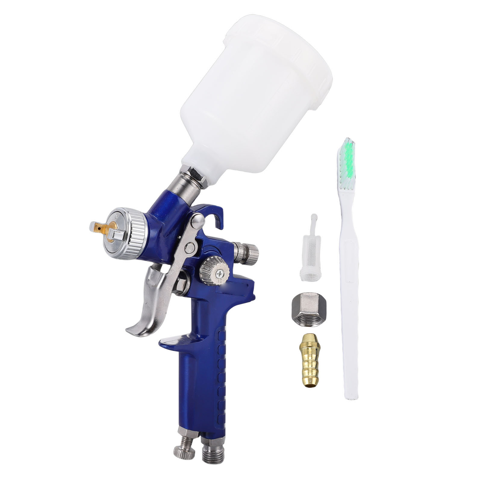 Hvlp-farbpistole, 1 Mm Düse, 100 Ml Fassungsvermögen, Schwerkraftzufuhr, Für Auto-, Möbel-, Kunst- Und Handwerkslackierungen.