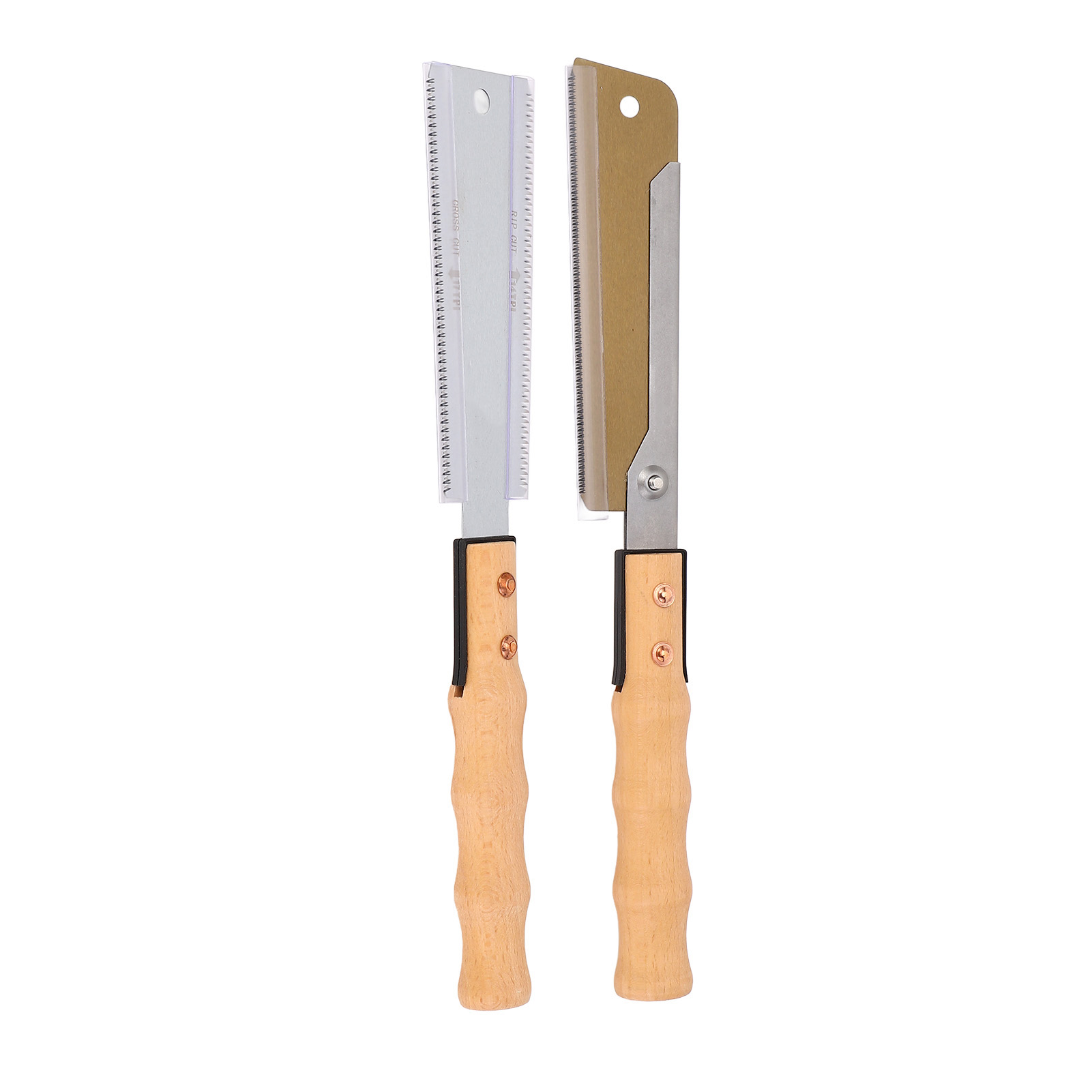 Set Aus 2 Handsägen: 18 Cm Lange Goldene Schwalbenschwanzsäge Und Doppelseitige Bündigsäge Für Die Holzbearbeitung