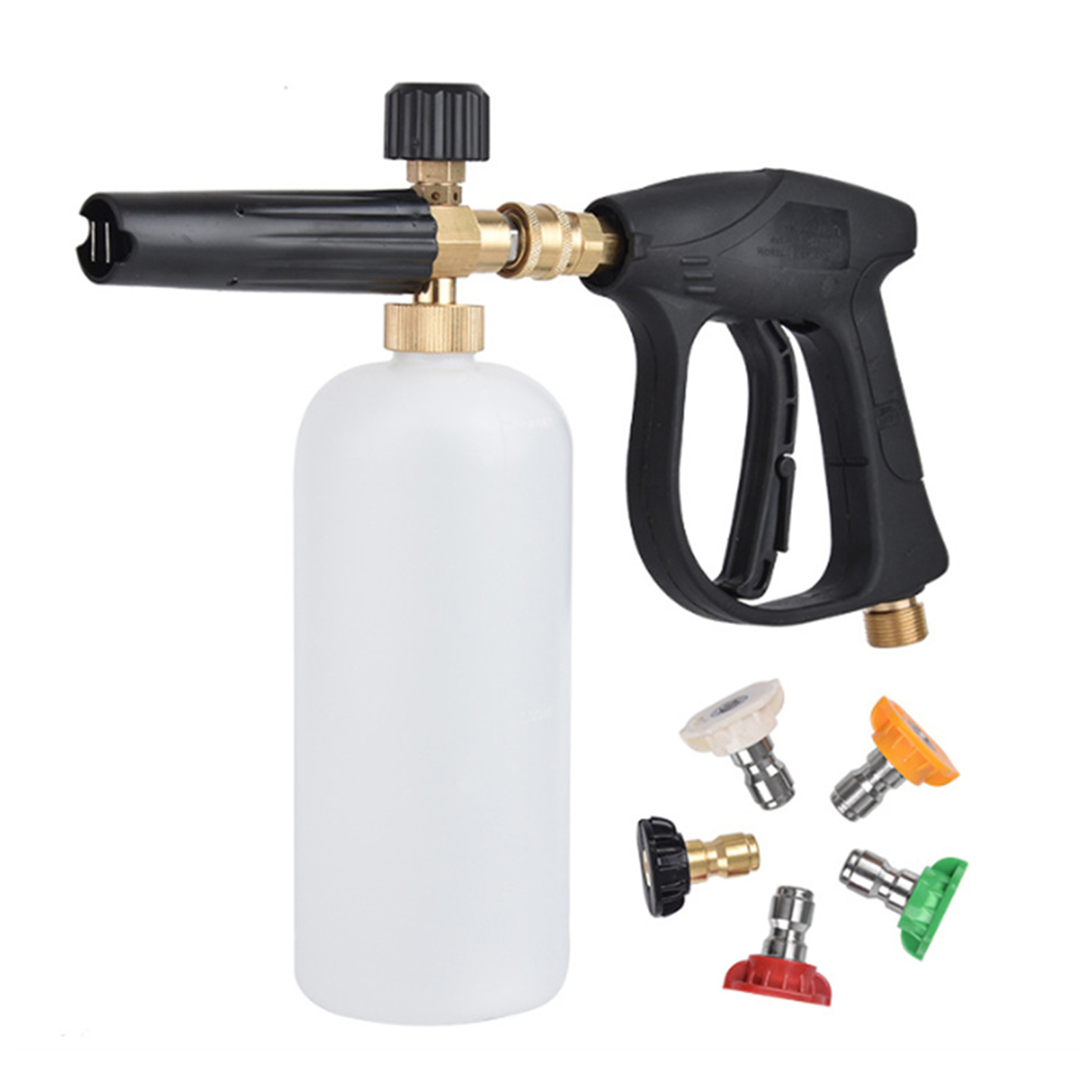 Hochdruckreiniger-set, Tragbare Hochdruckpistole, Handautoreiniger, Schaumpistole, Sprühflasche Für Autowäsche Und Haushalt Mit 5 Sprühdüsen