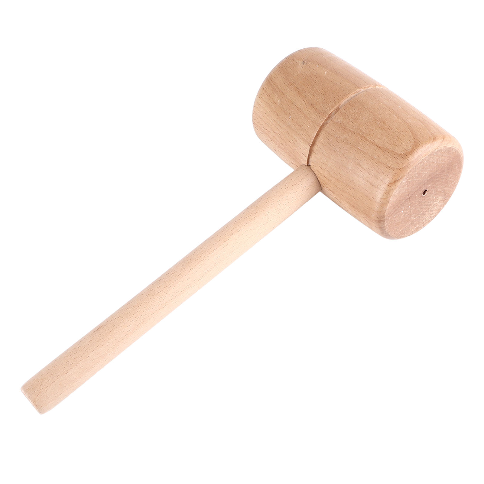 Leichter, Runder Holzhammer Aus Massivem Buchenholz Für Holzbearbeitungs- Und Heimwerkerprojekte