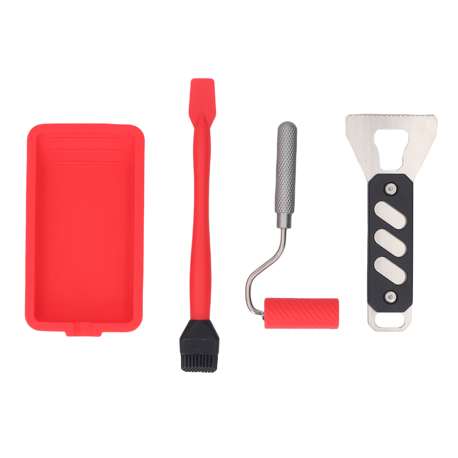 Wiederverwendbares Und Tragbares Set Zum Auftragen Von Holzleim Aus Aluminiumlegierung Und Silikon Mit Pinsel Und Silikonapplikator Für Die Holzbearbeitung.
