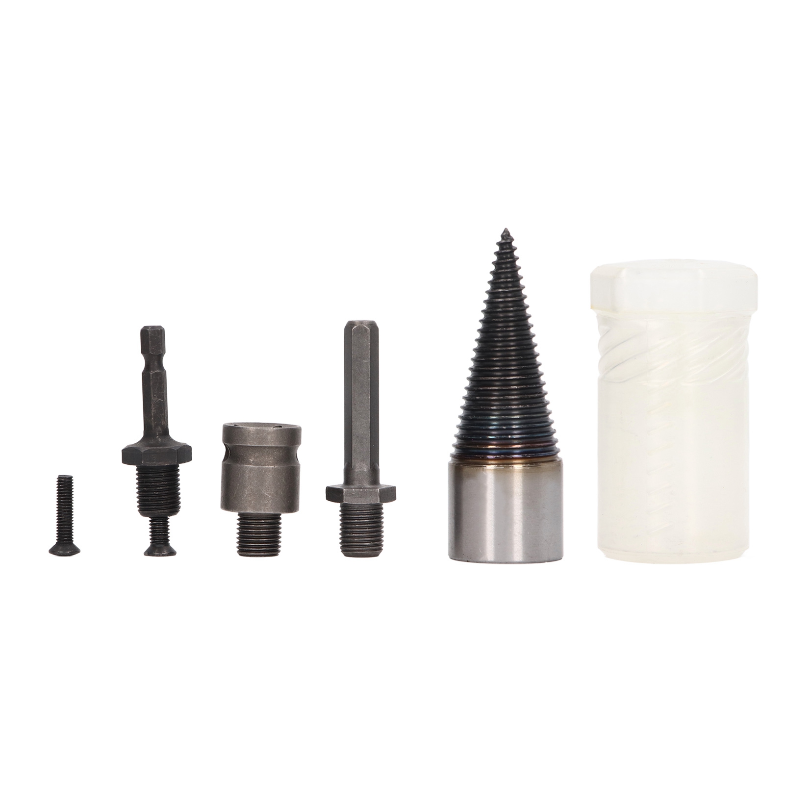 Brennholzbohrer Aus Kohlenstoffstahl Mit Titanbeschichtung, Effizienter Holzspaltbohrer, 3-zoll-schaft, 32 Mm Durchmesser, 92 Mm Länge