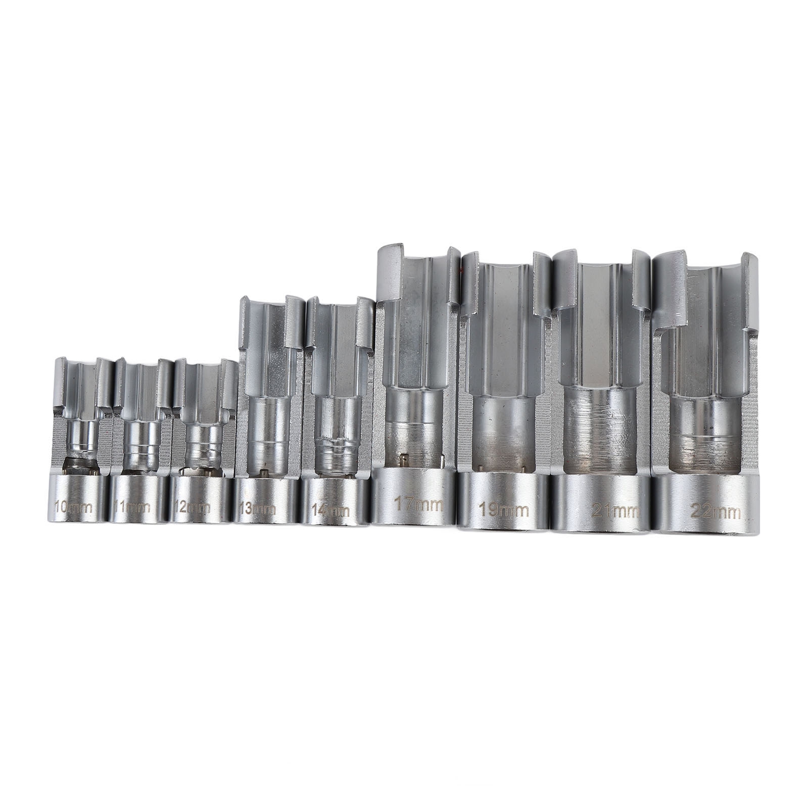 9-teiliger Kraftstoffleitungs-steckschlüsselsatz, 10–22 Mm, 3/8"- Und 1/2"-antrieb, Crv-stahl, Für Kfz-reparaturen
